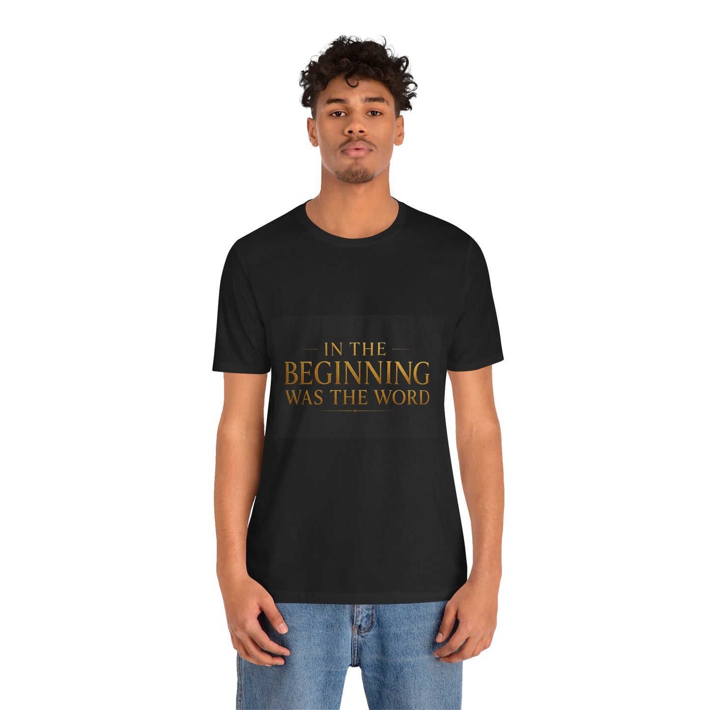 Biblical Verse Tee — "In the Beginning Was the Word" John 1:1 Christian T-Shirt