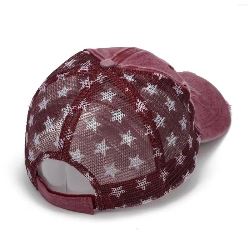 USA Flag Mesh Trucker Hat Distressed Vintage Look Cap Patrio