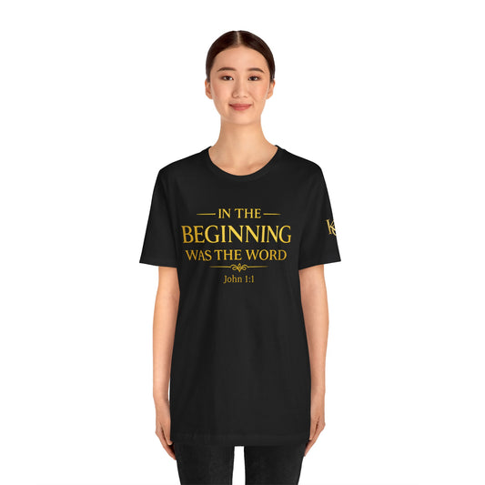 John 1:1 Christian T‑Shirt — “In the Beginning Was the Word” Bible Verse Tee