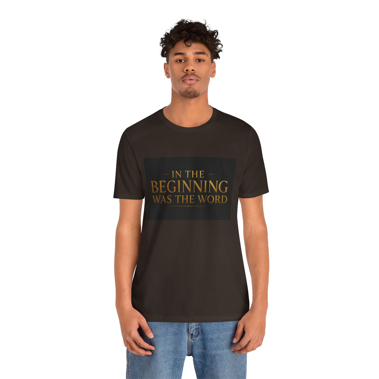 Bible Verse T‑Shirt — “In the Beginning Was the Word” Classic Faith Tee
