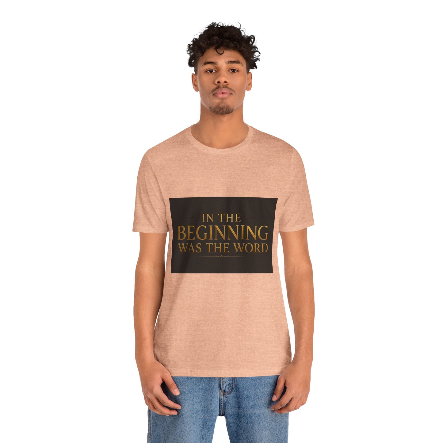 Biblical Verse Tee — "In the Beginning Was the Word" John 1:1 Christian T-Shirt