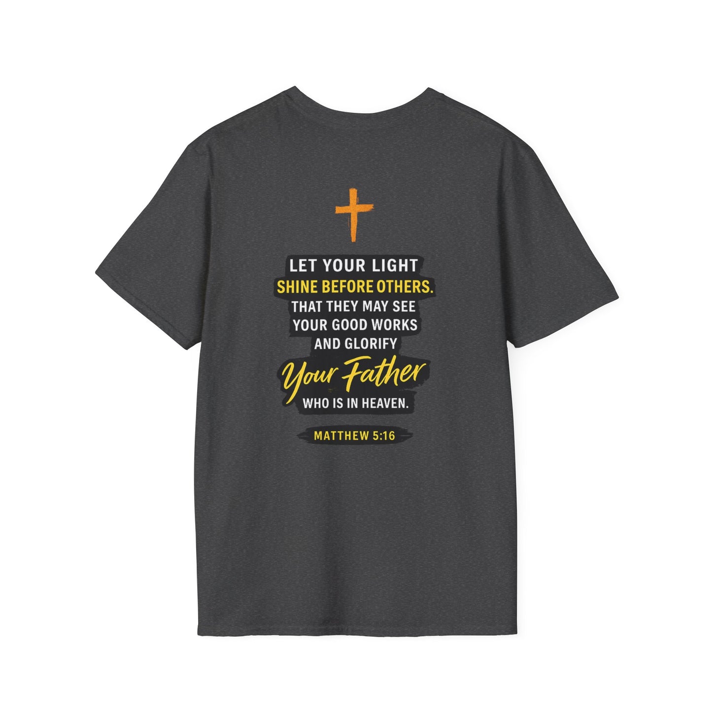Let Your Light Shine T-Shirt — Inspirational Christian Faith Graphic Tee