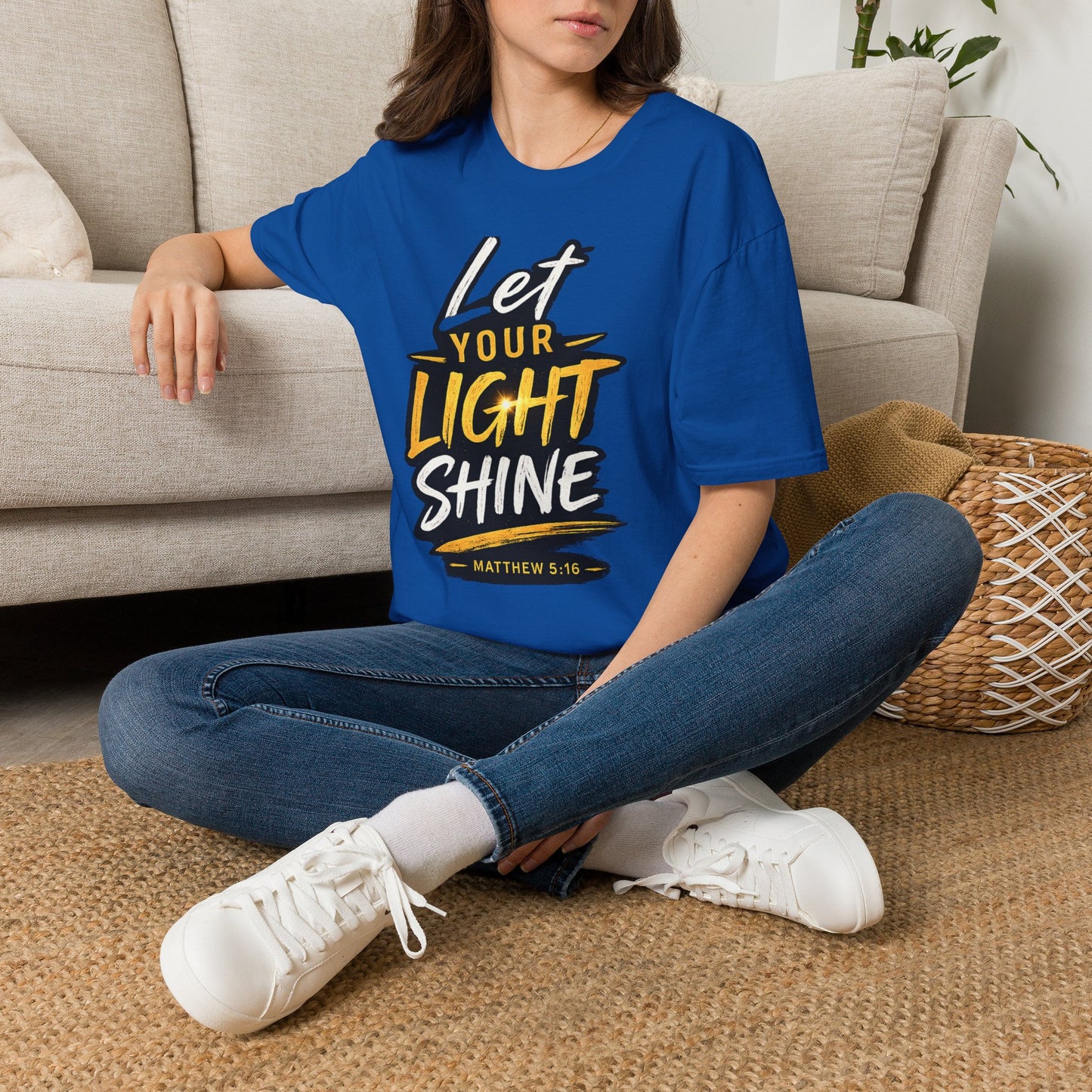 Let Your Light Shine T-Shirt — Inspirational Christian Faith Graphic Tee