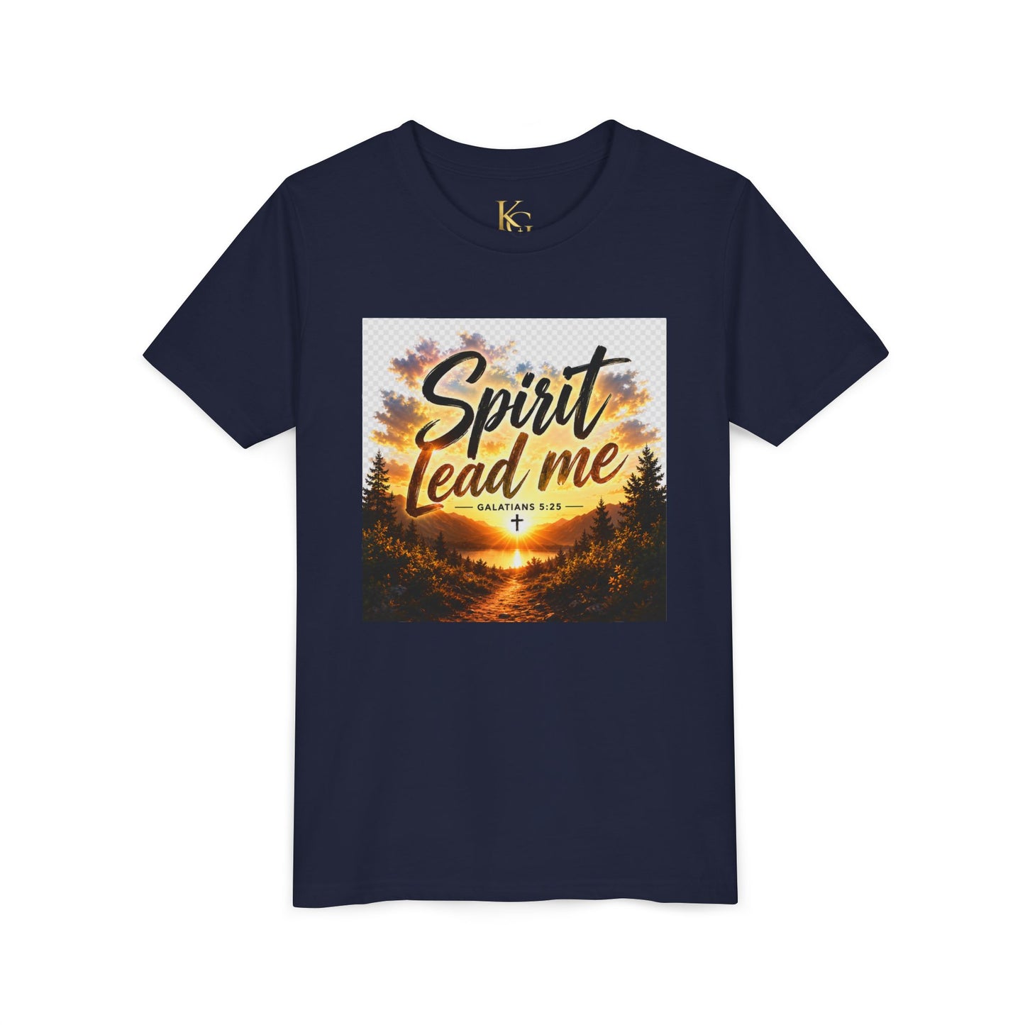 Youth Tee — "Spirit Lead Me" Christian Kids Shirt (Led by His Spirit)