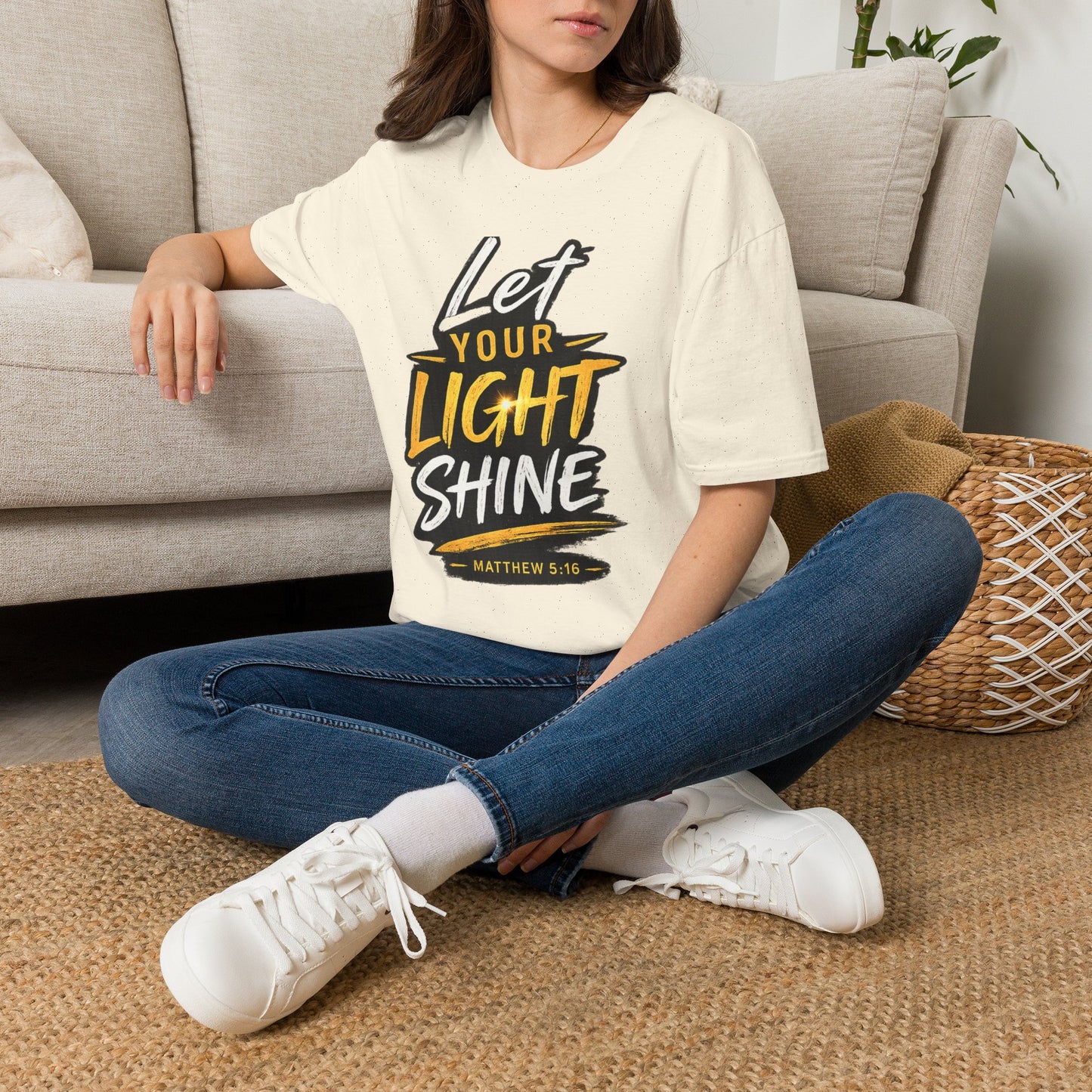 Let Your Light Shine T-Shirt — Inspirational Christian Faith Graphic Tee