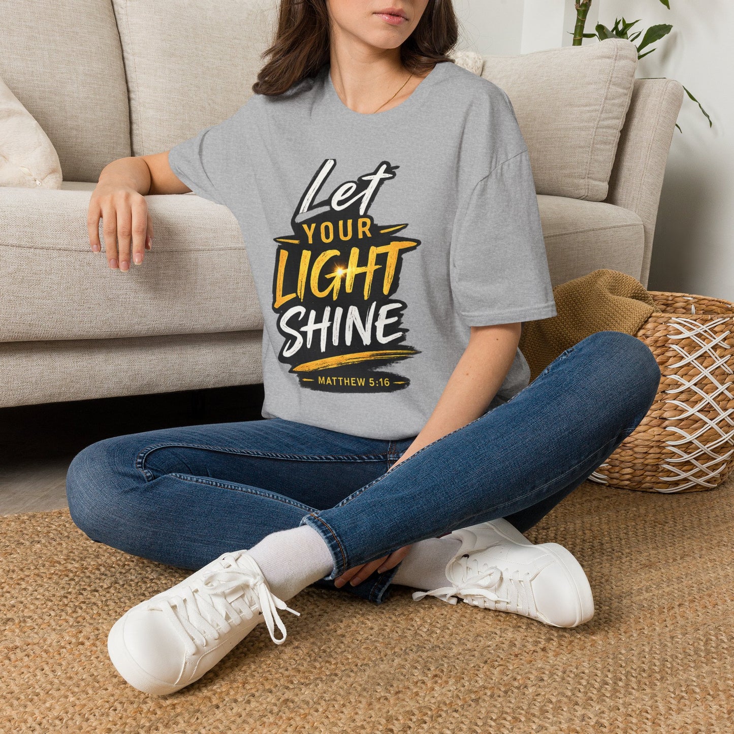 Let Your Light Shine T-Shirt — Inspirational Christian Faith Graphic Tee