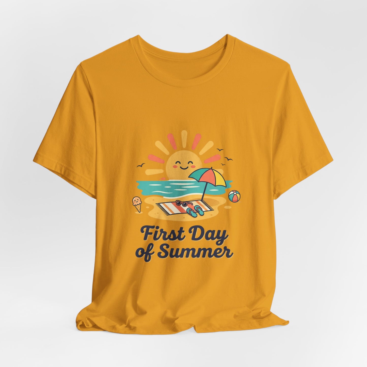 First Day of Summer Tee — Cute Sunny Beach Graphic T-Shirt