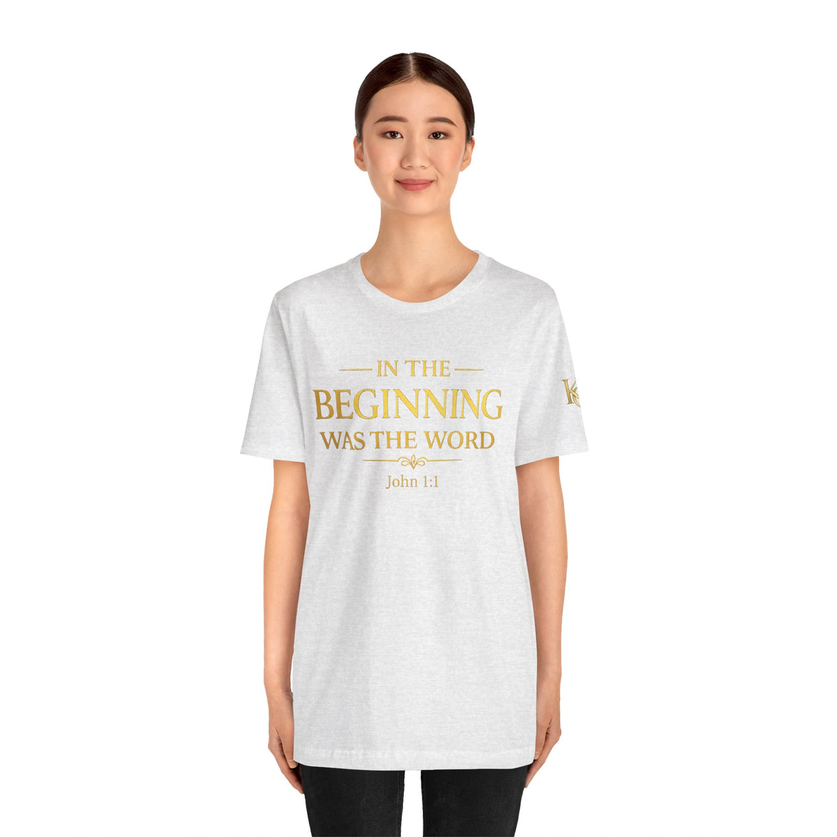 John 1:1 Christian T‑Shirt — “In the Beginning Was the Word” Bible Verse Tee
