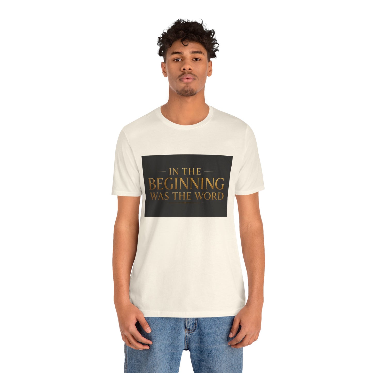 Bible Verse T‑Shirt — “In the Beginning Was the Word” Classic Faith Tee