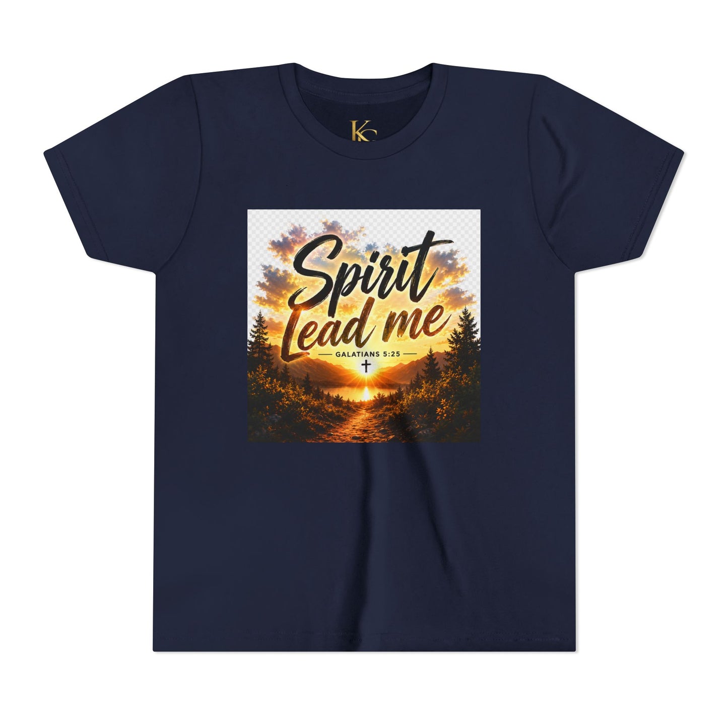 Youth Tee — "Spirit Lead Me" Christian Kids Shirt (Led by His Spirit)