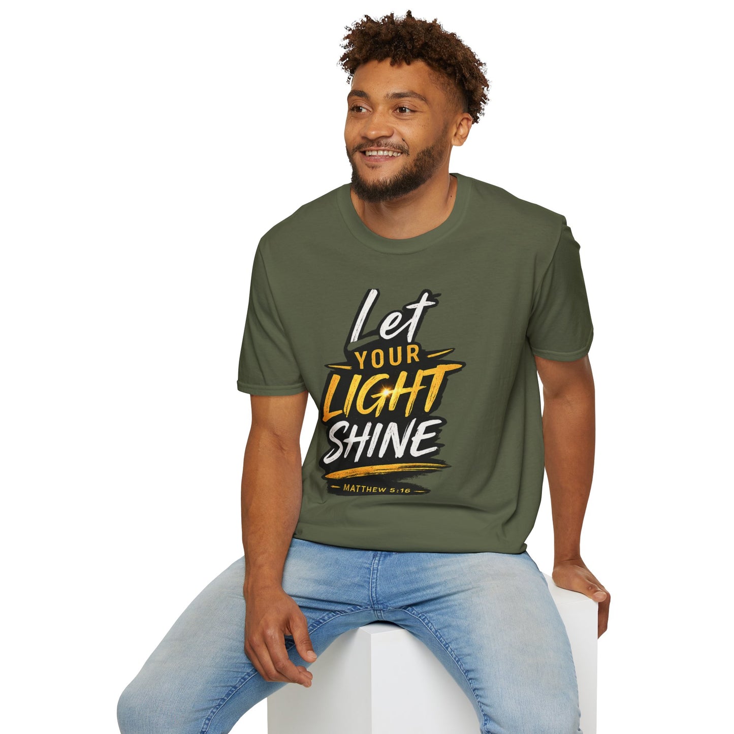 Let Your Light Shine T-Shirt — Inspirational Christian Faith Graphic Tee