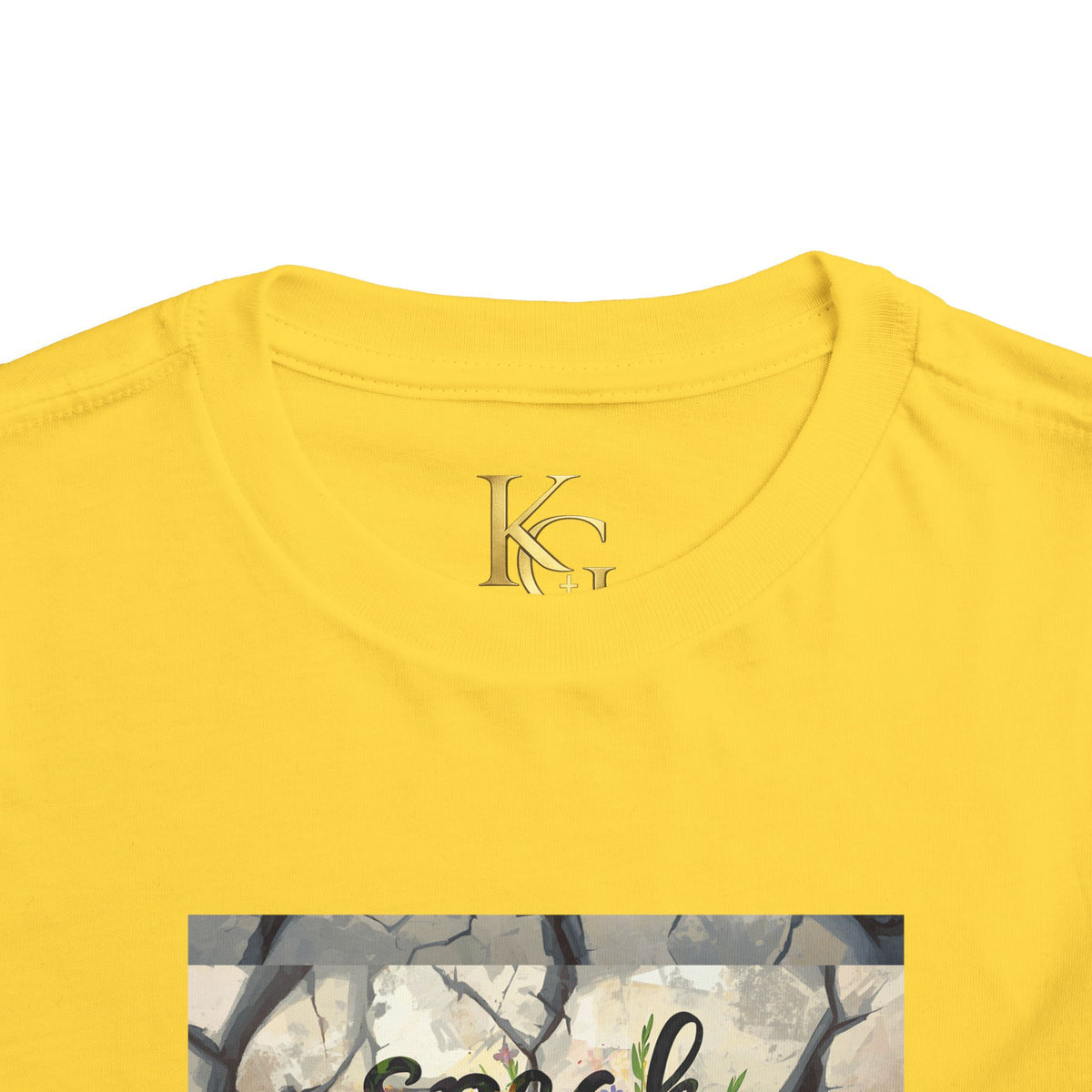 Toddler Tee - "Speak Life to Broken Things" Floral Inspirational Shirt