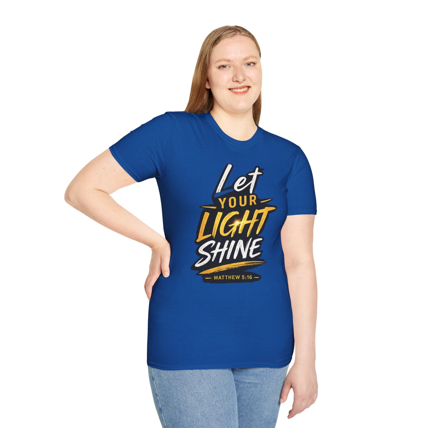 Let Your Light Shine T-Shirt — Inspirational Christian Faith Graphic Tee