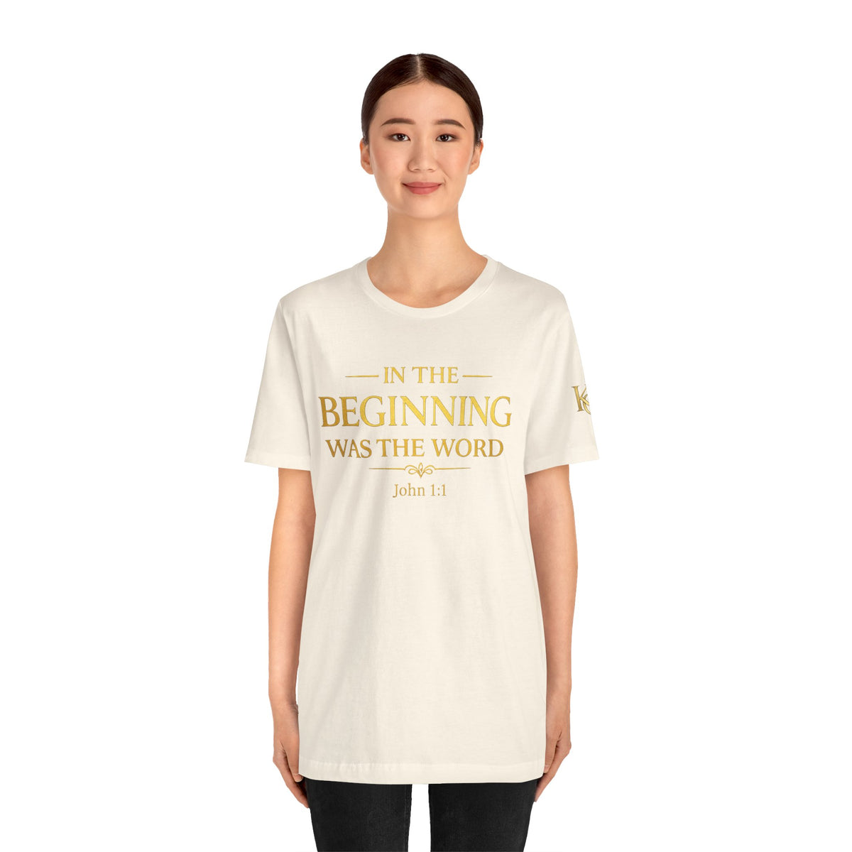 John 1:1 Christian T‑Shirt — “In the Beginning Was the Word” Bible Verse Tee
