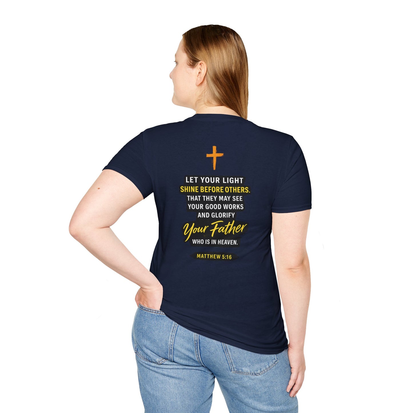 Let Your Light Shine T-Shirt — Inspirational Christian Faith Graphic Tee