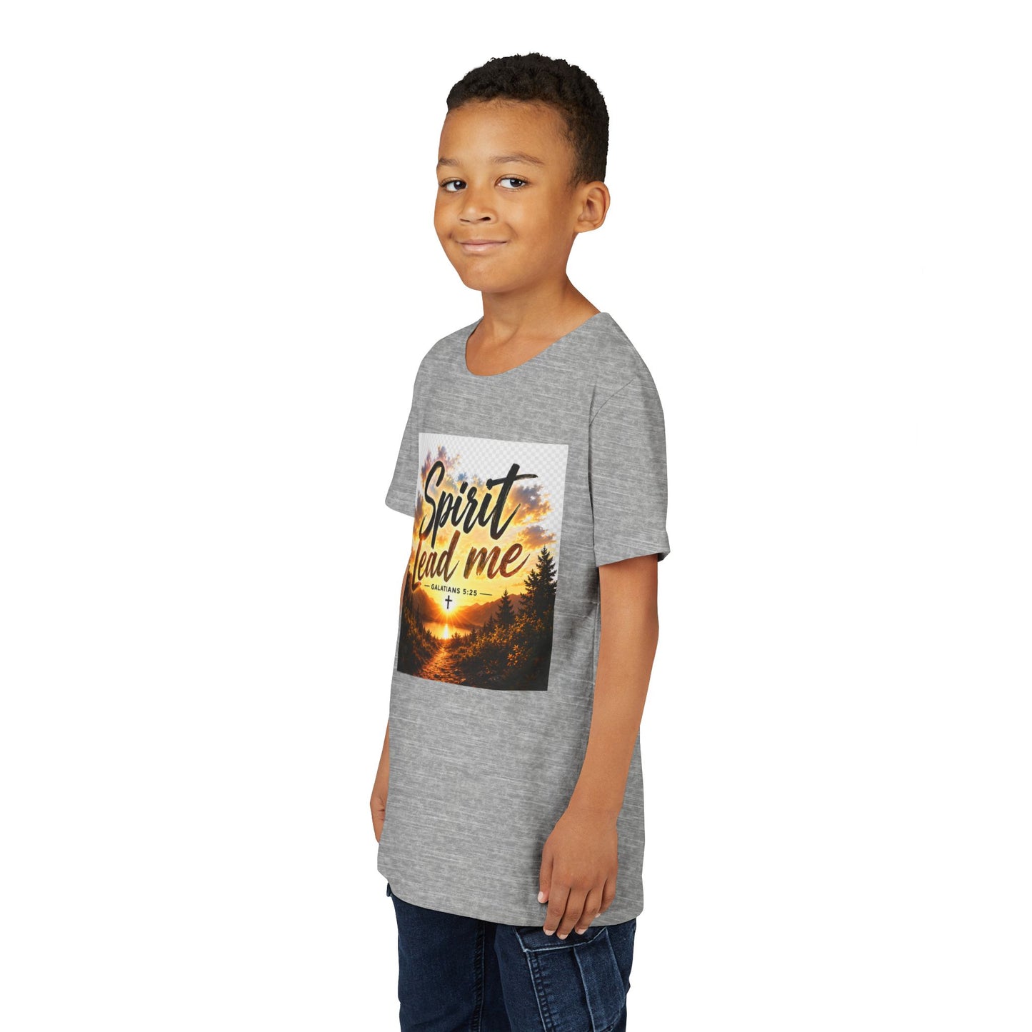Youth Tee — "Spirit Lead Me" Christian Kids Shirt (Led by His Spirit)