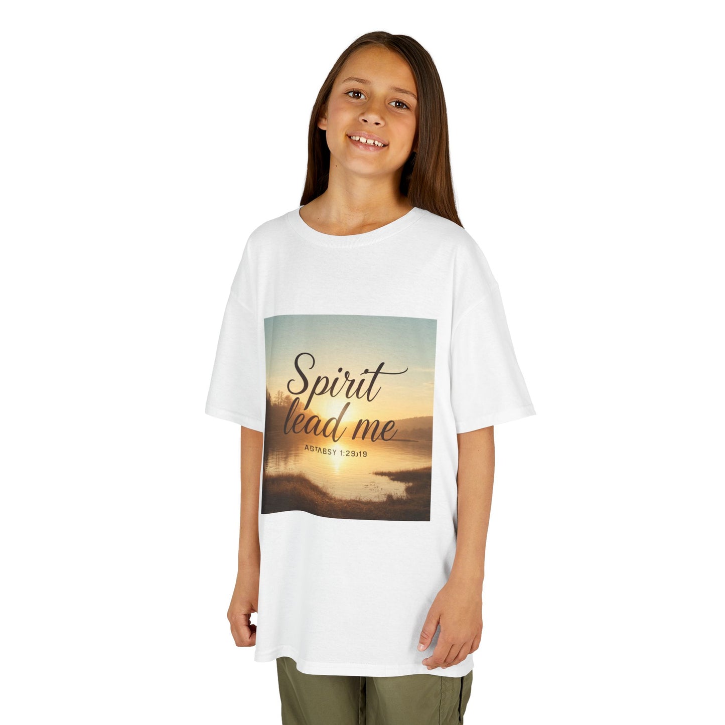 Kids T‑Shirt — "Spirit Lead Me" Sunrise Faith Tee