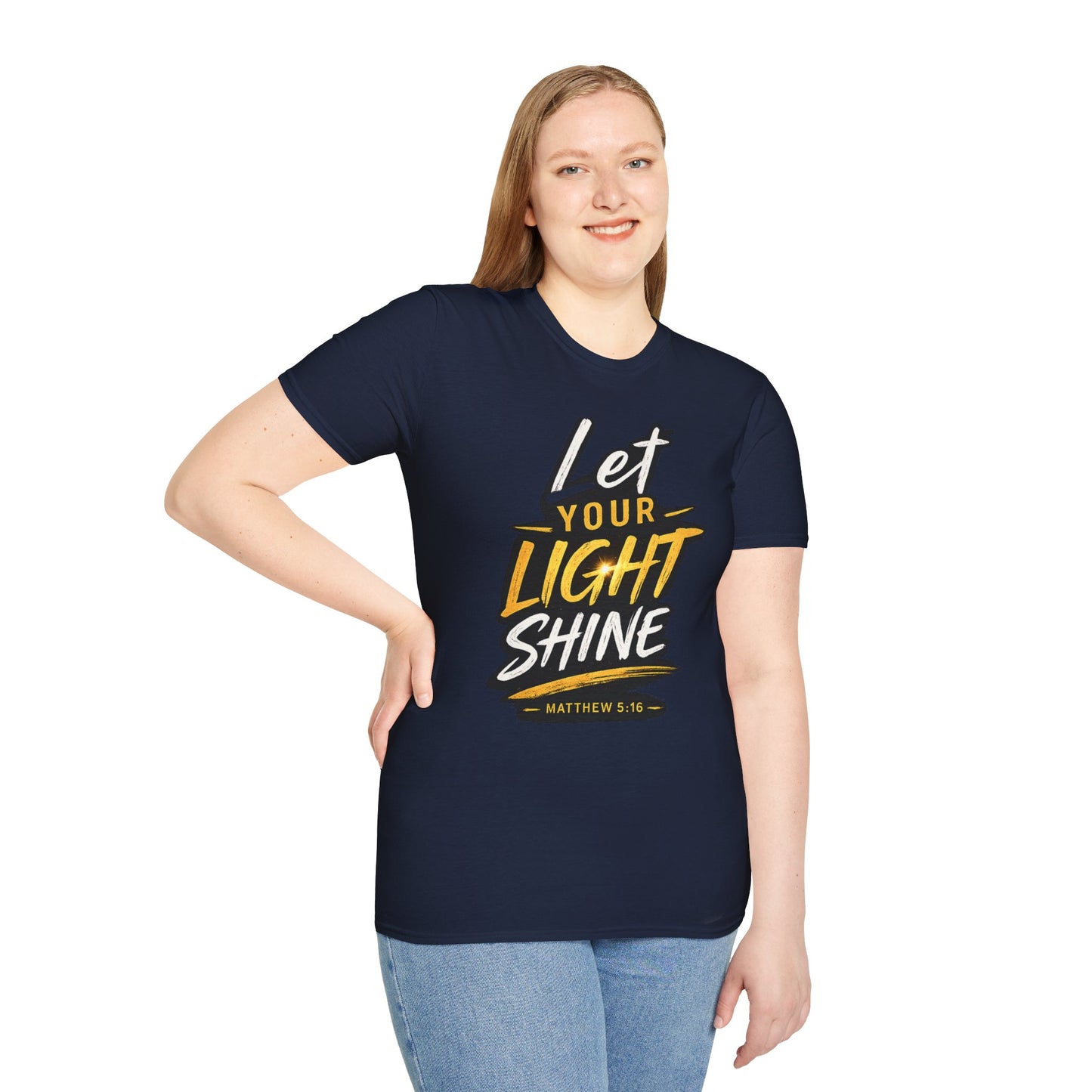 Let Your Light Shine T-Shirt — Inspirational Christian Faith Graphic Tee