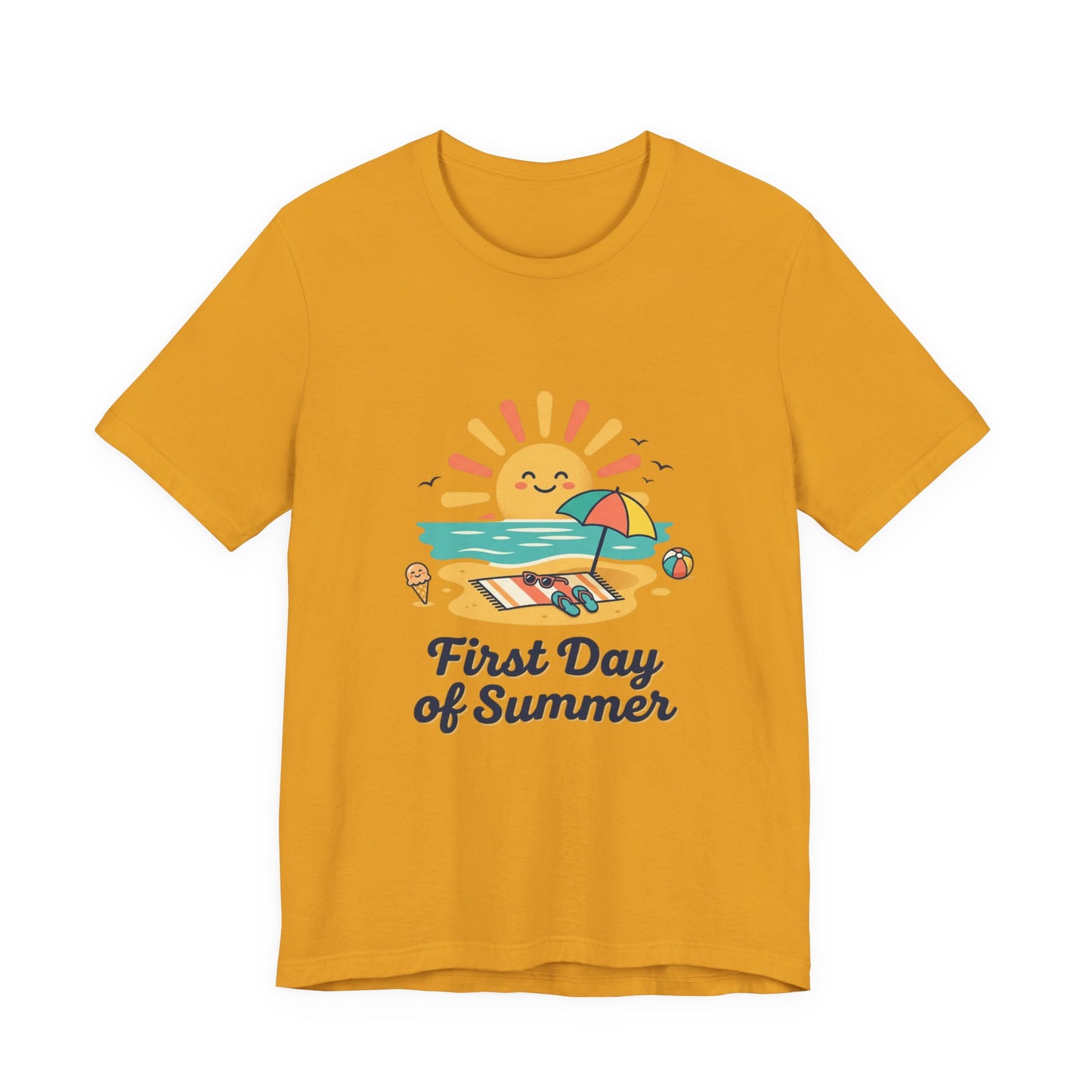 First Day of Summer Tee — Cute Sunny Beach Graphic T-Shirt