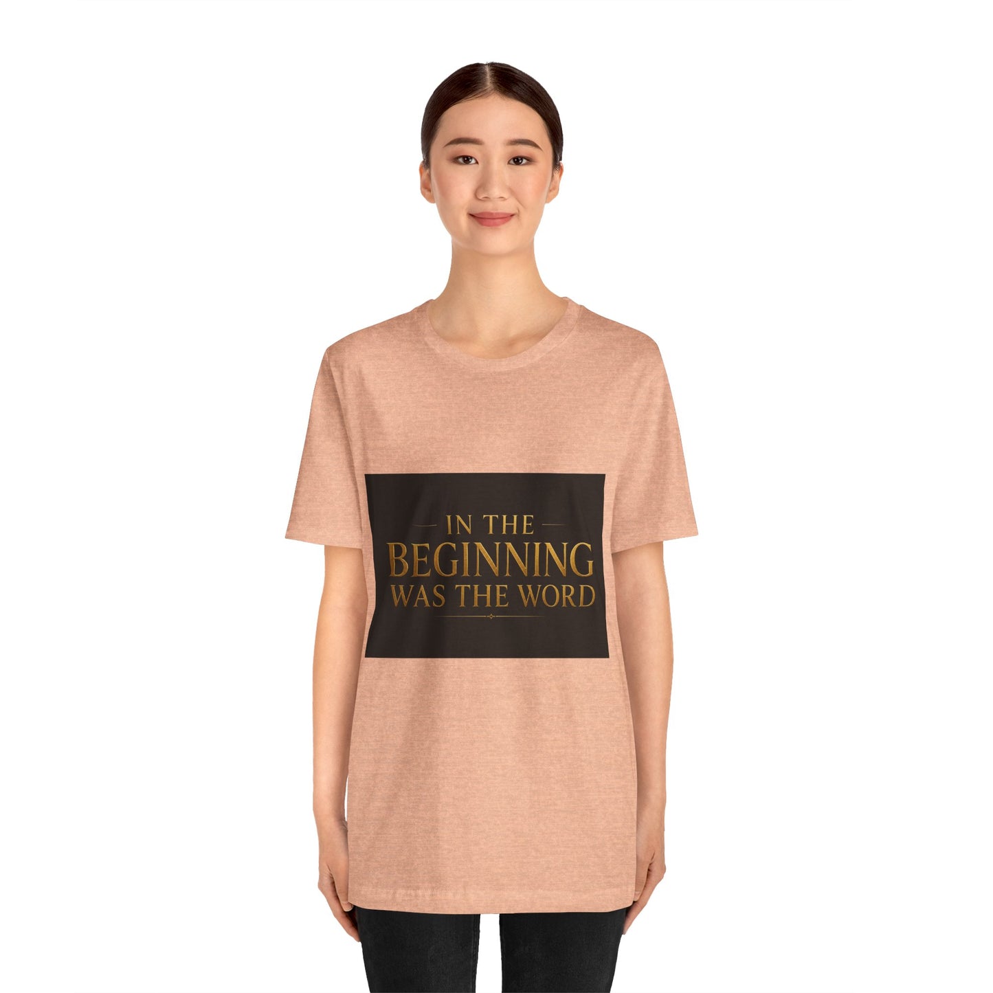 Biblical Verse Tee — "In the Beginning Was the Word" John 1:1 Christian T-Shirt