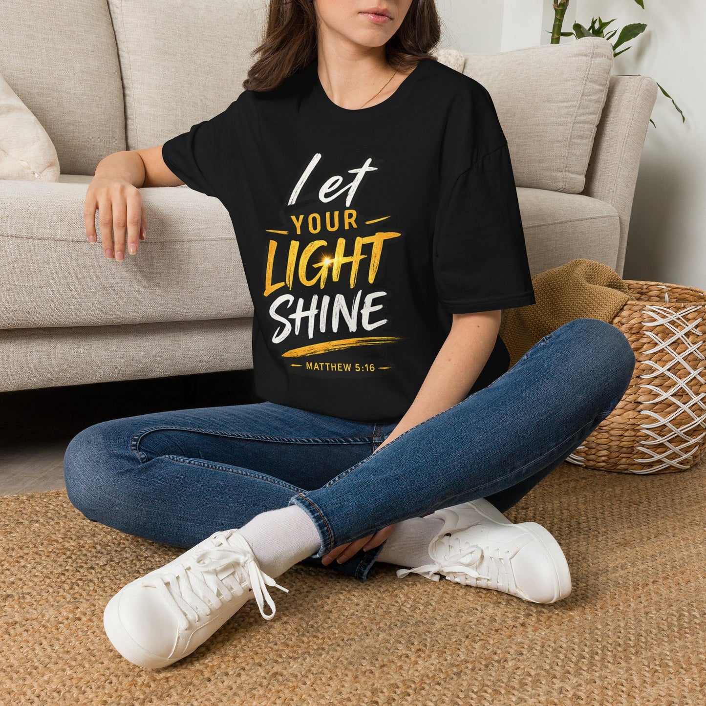 Let Your Light Shine T-Shirt — Inspirational Christian Faith Graphic Tee