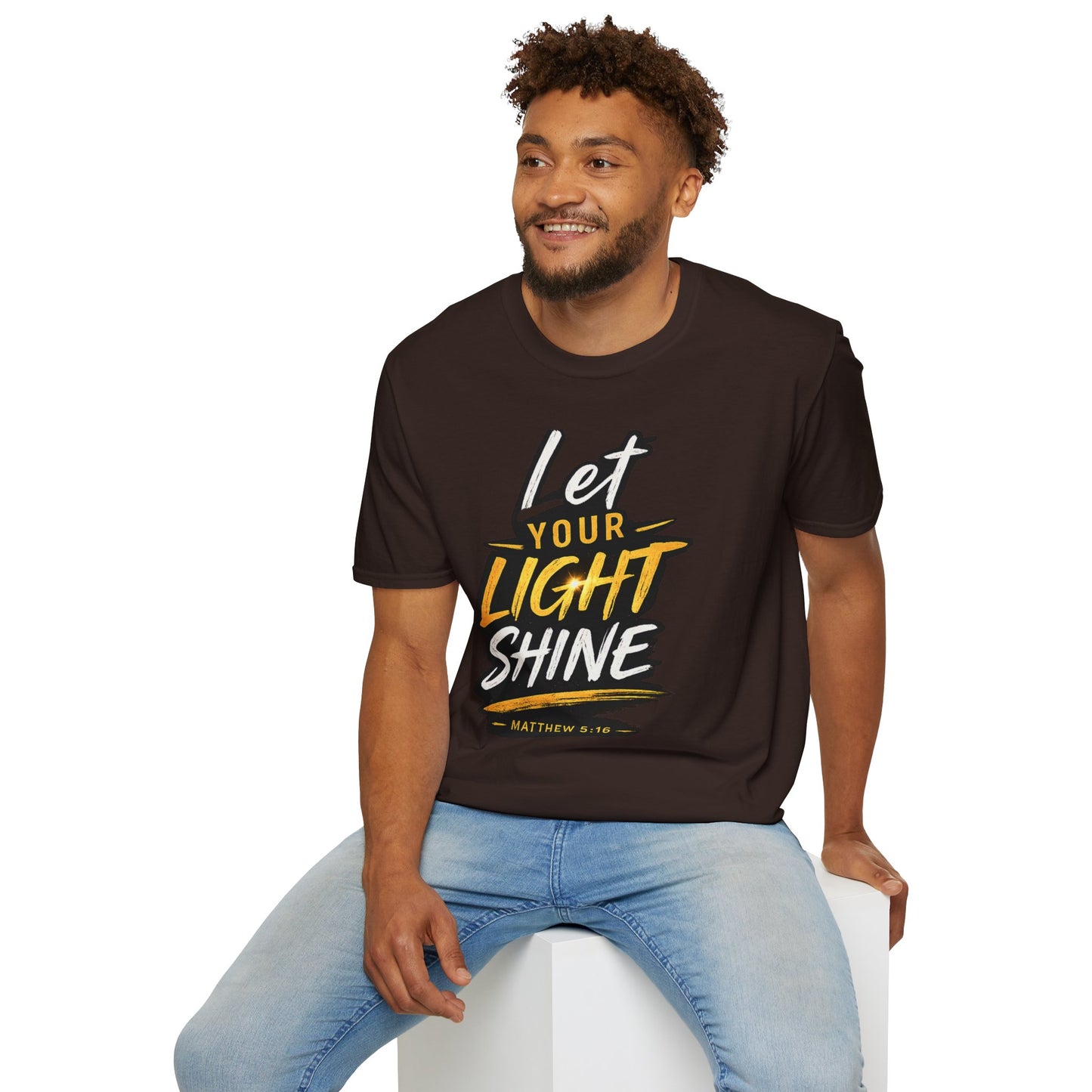 Let Your Light Shine T-Shirt — Inspirational Christian Faith Graphic Tee