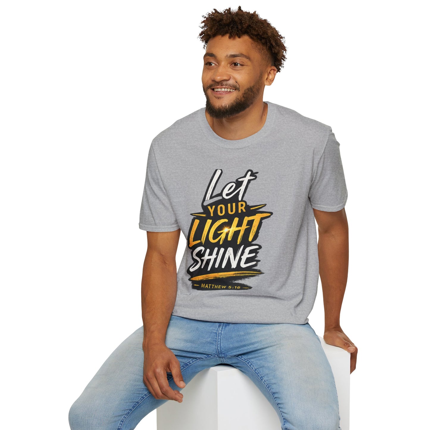 Let Your Light Shine T-Shirt — Inspirational Christian Faith Graphic Tee