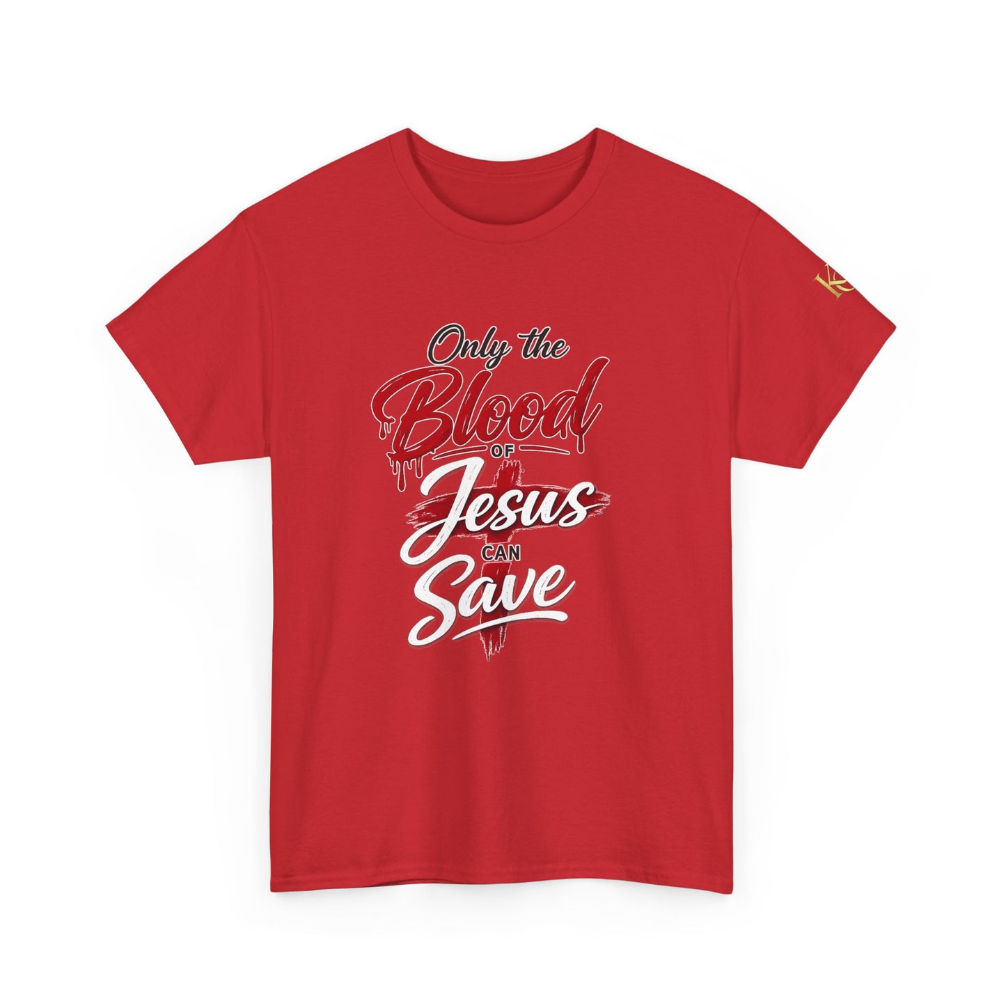 Christian T-Shirt — "Only the Blood of Jesus Can Save" with Hebrews 9:22 Scripture Tee