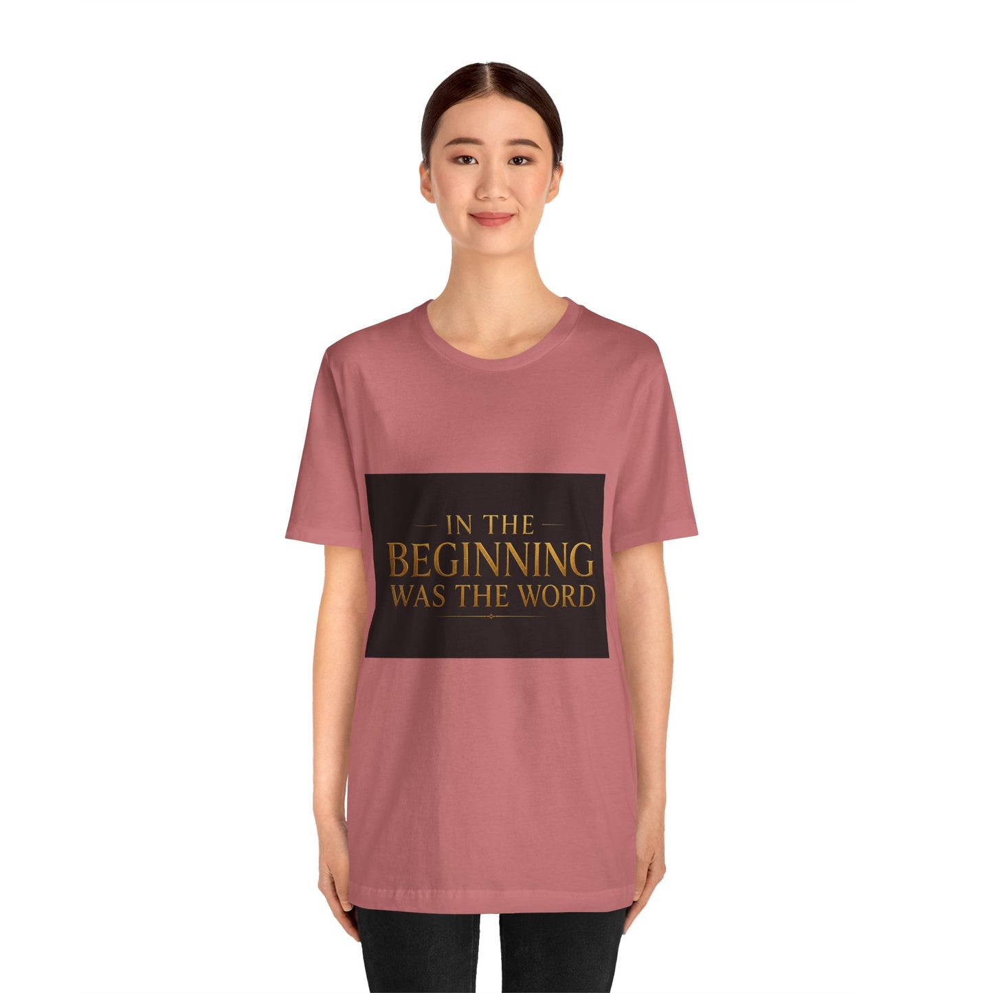 Biblical Verse Tee — "In the Beginning Was the Word" John 1:1 Christian T-Shirt
