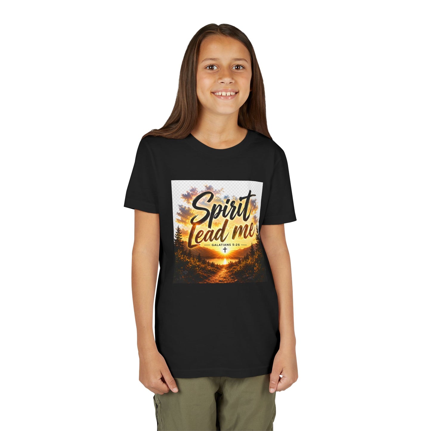 Youth Tee — "Spirit Lead Me" Christian Kids Shirt (Led by His Spirit)