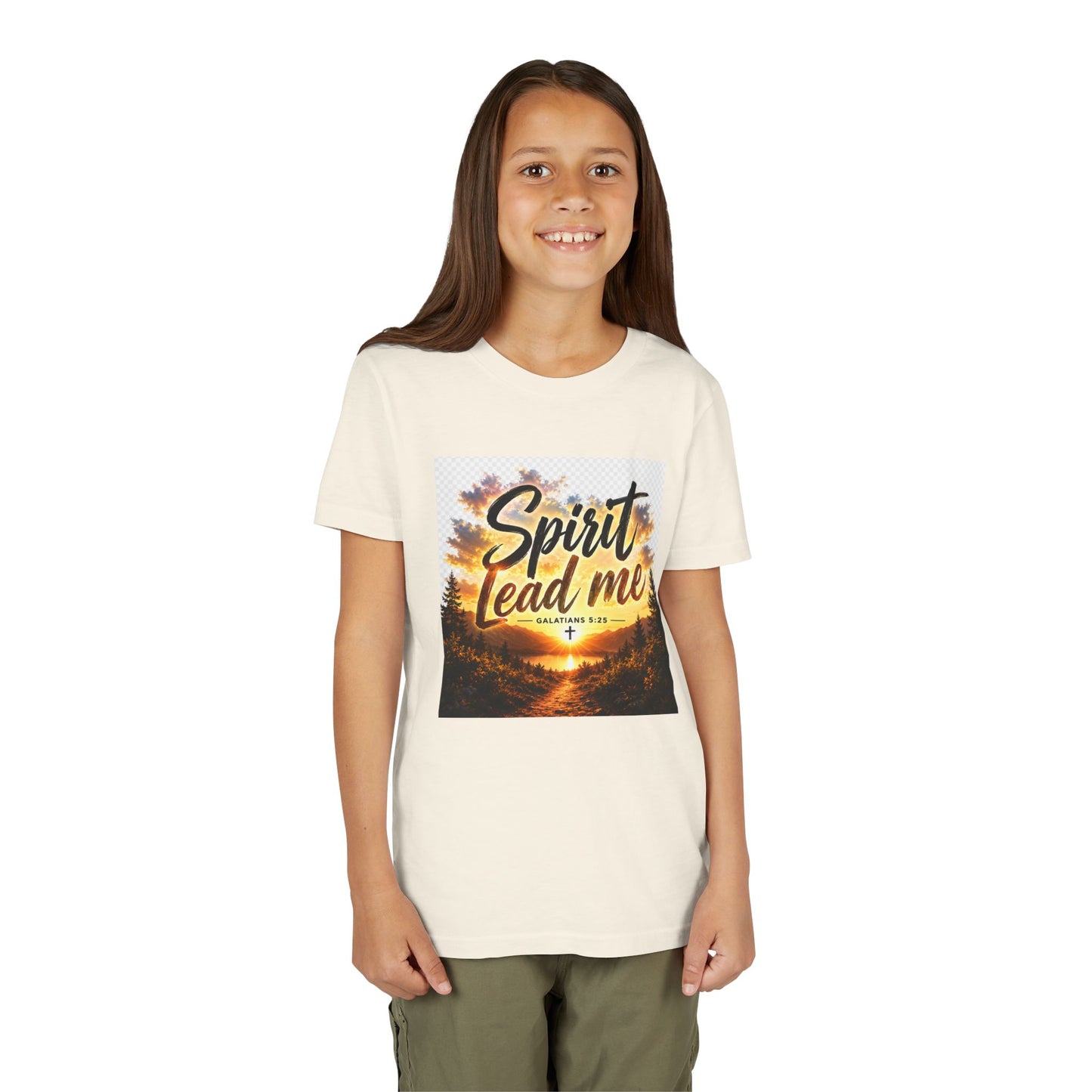 Youth Tee — "Spirit Lead Me" Christian Kids Shirt (Led by His Spirit)