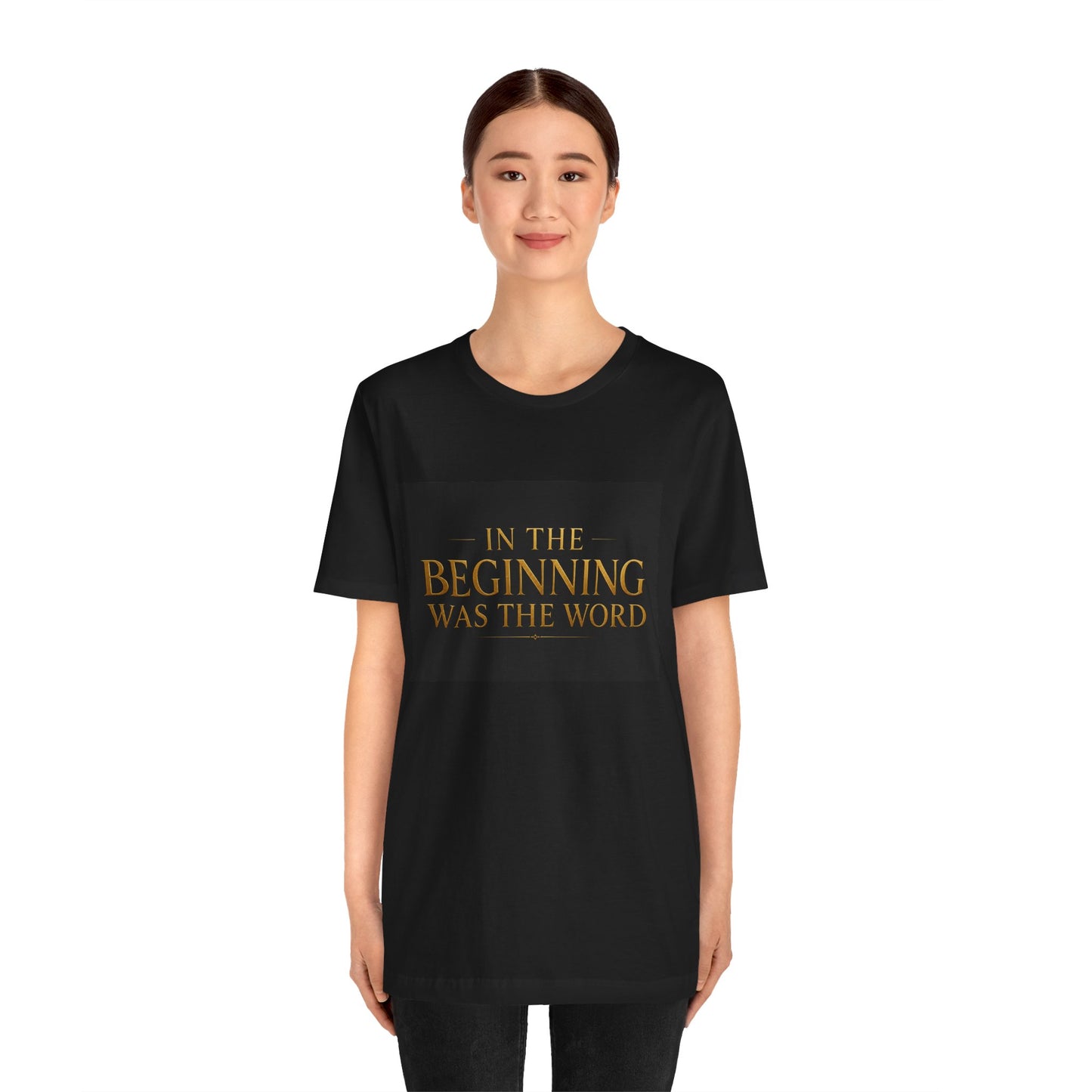 Bible Verse T‑Shirt — “In the Beginning Was the Word” Classic Faith Tee