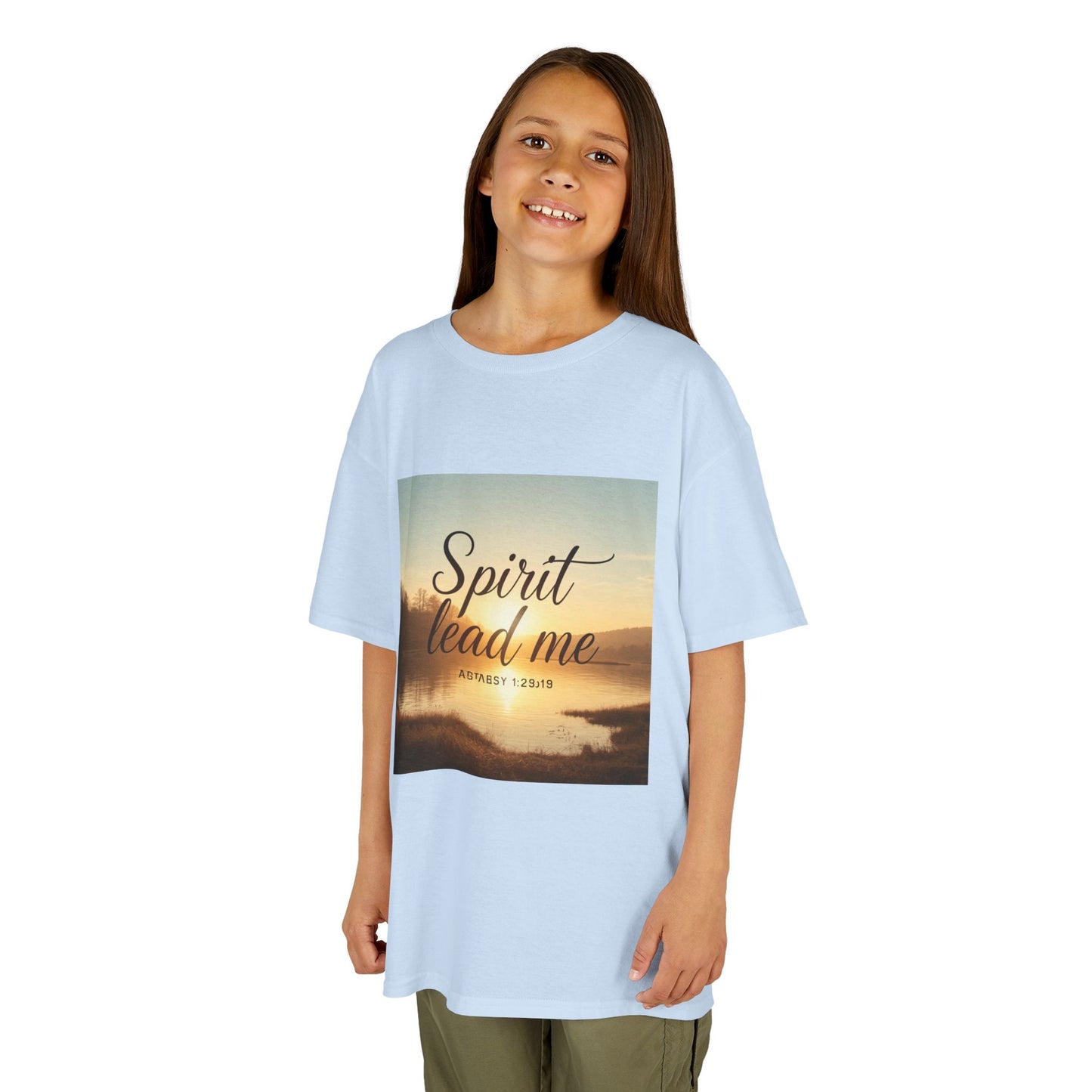 Kids T‑Shirt — "Spirit Lead Me" Sunrise Faith Tee
