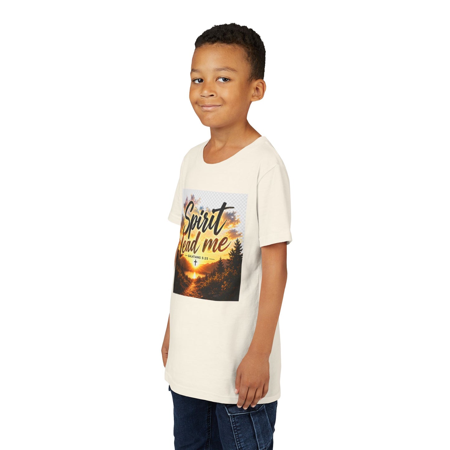 Youth Tee — "Spirit Lead Me" Christian Kids Shirt (Led by His Spirit)