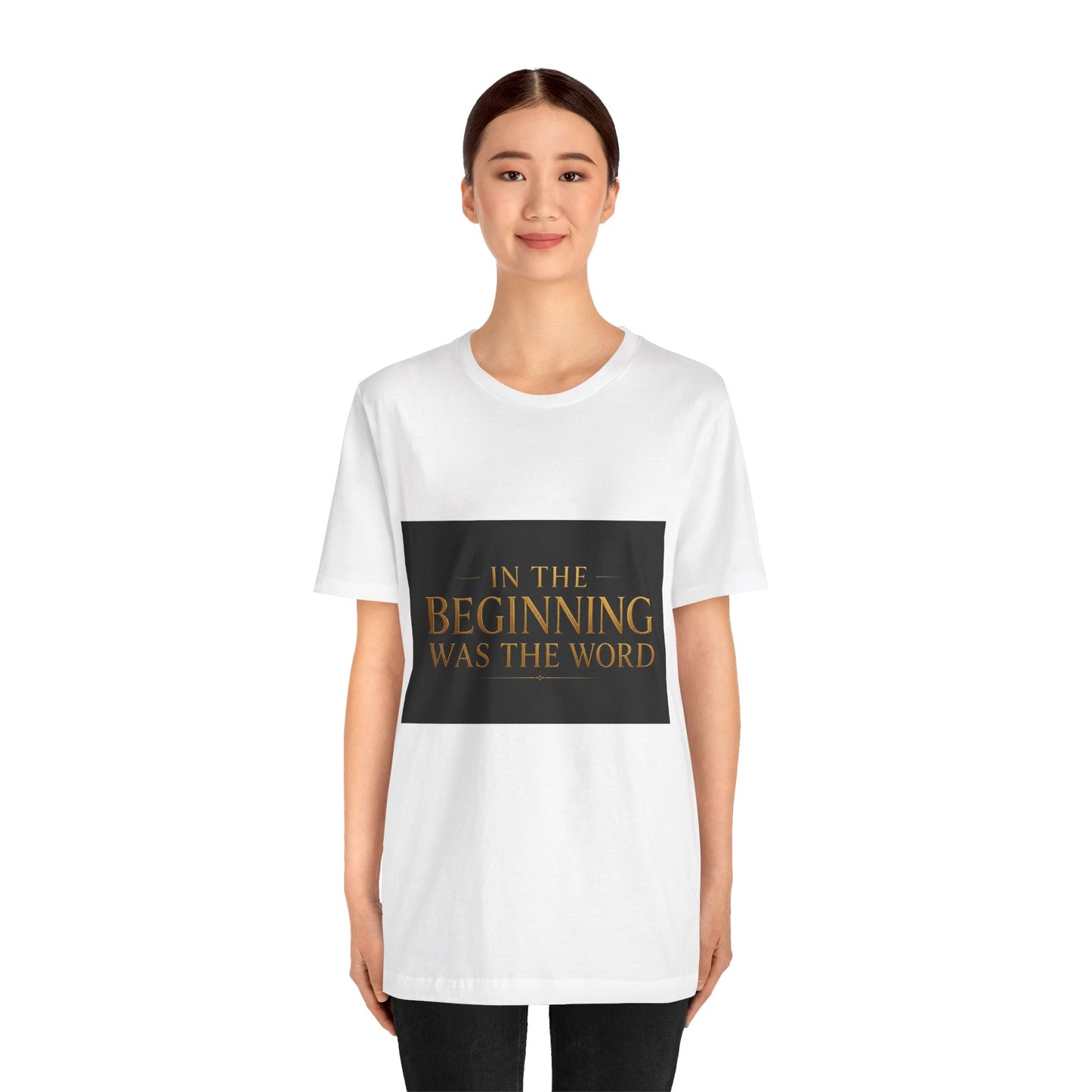 Biblical Verse Tee — "In the Beginning Was the Word" John 1:1 Christian T-Shirt