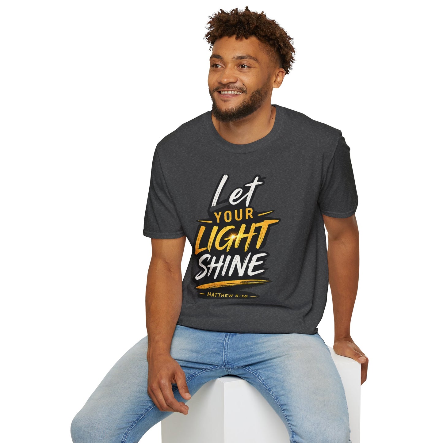 Let Your Light Shine T-Shirt — Inspirational Christian Faith Graphic Tee