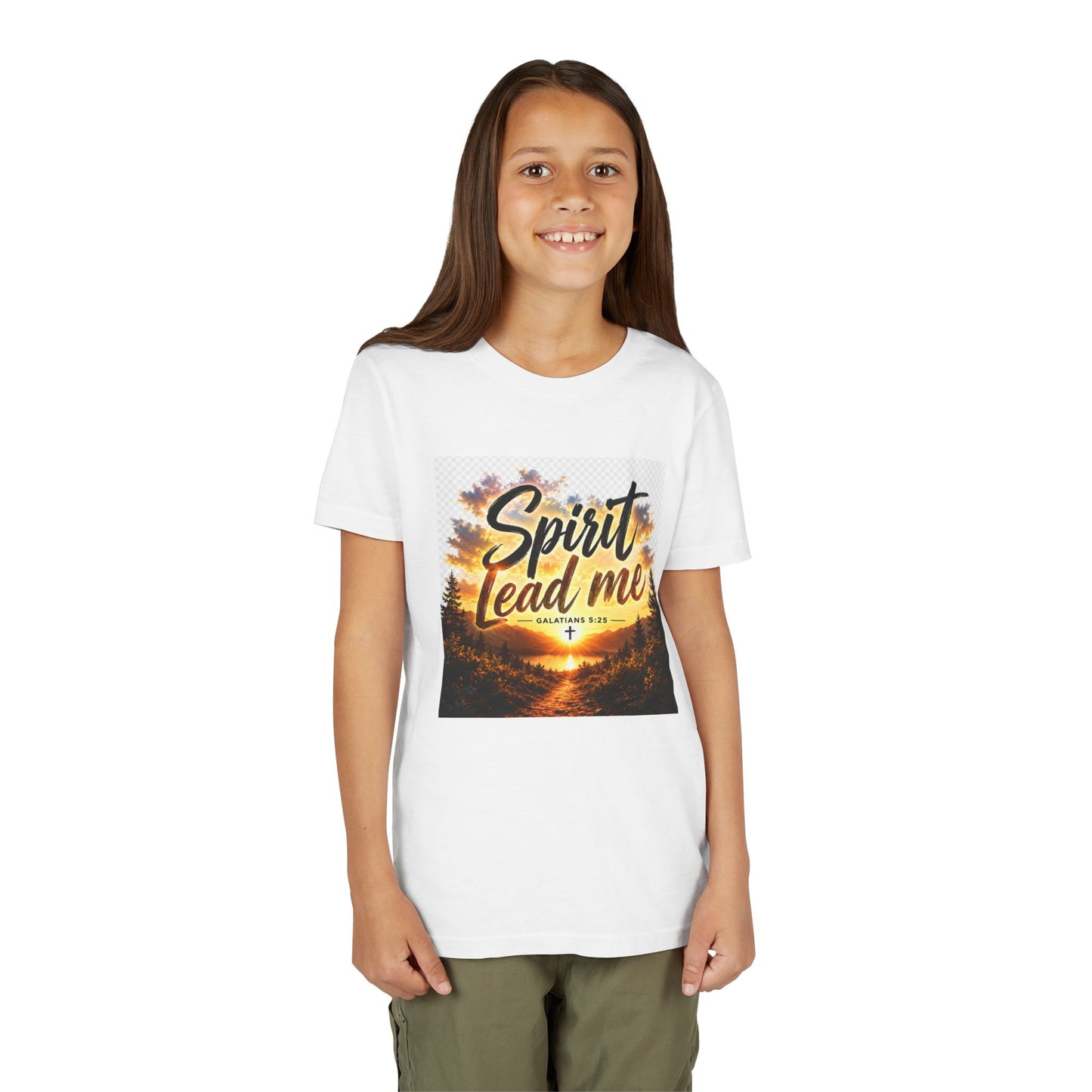 Youth Tee — "Spirit Lead Me" Christian Kids Shirt (Led by His Spirit)