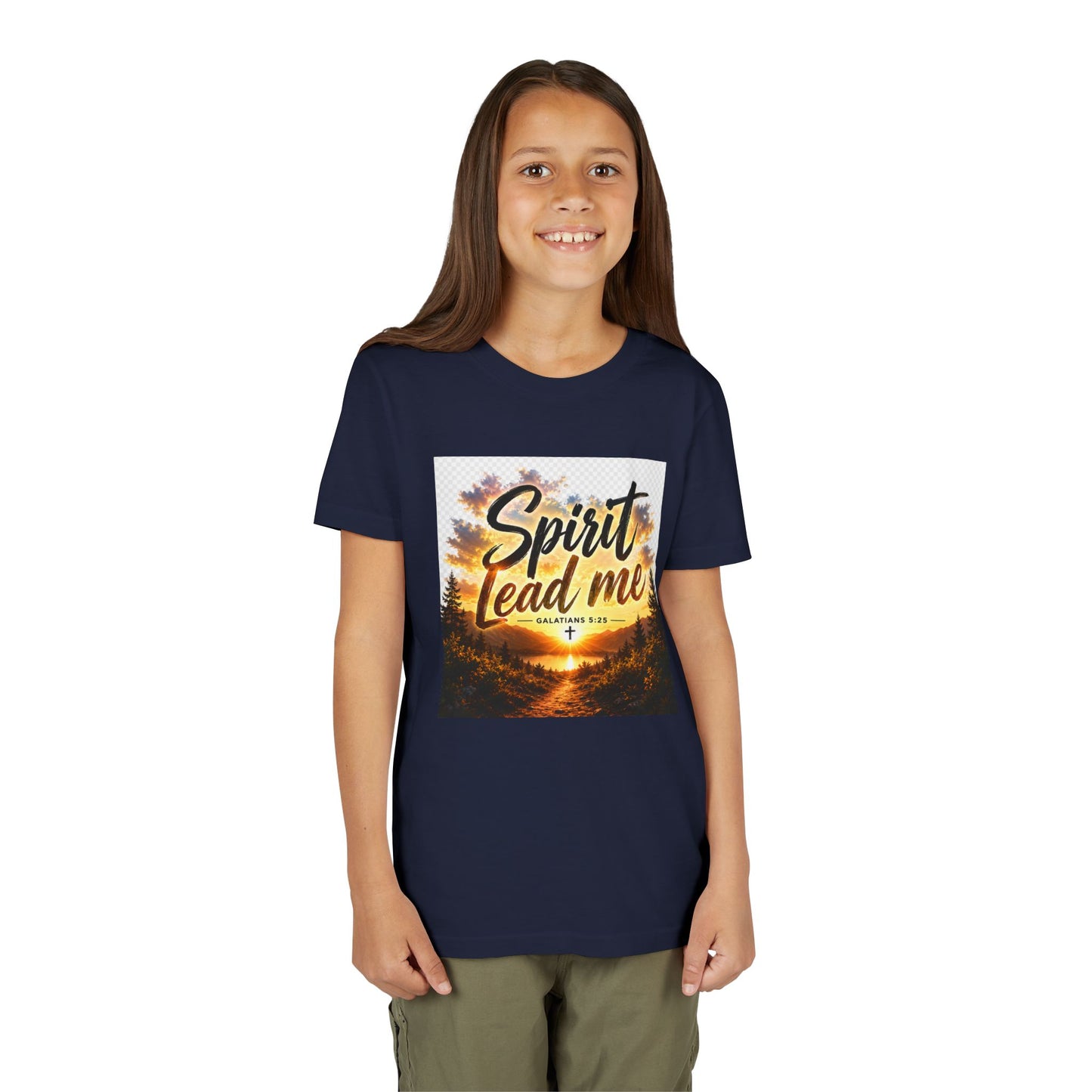 Youth Tee — "Spirit Lead Me" Christian Kids Shirt (Led by His Spirit)