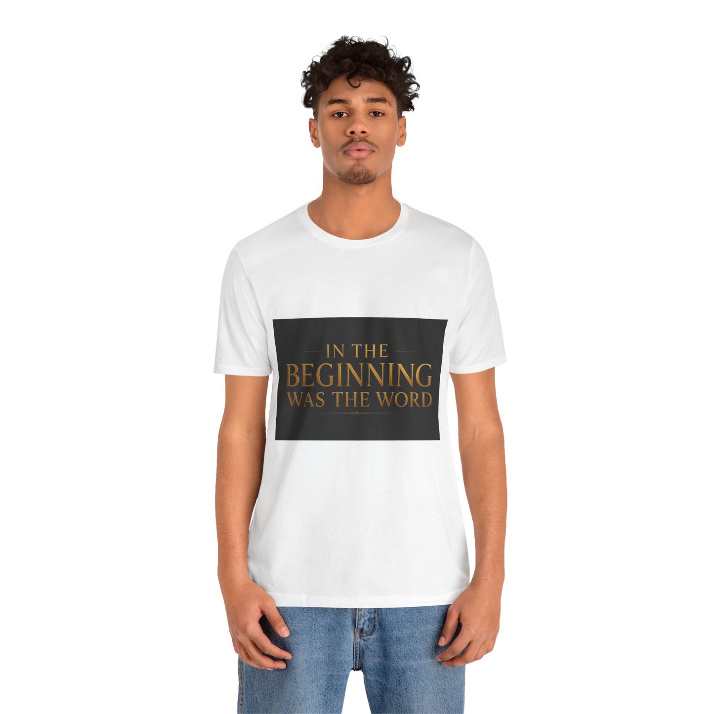 Biblical Verse Tee — "In the Beginning Was the Word" John 1:1 Christian T-Shirt