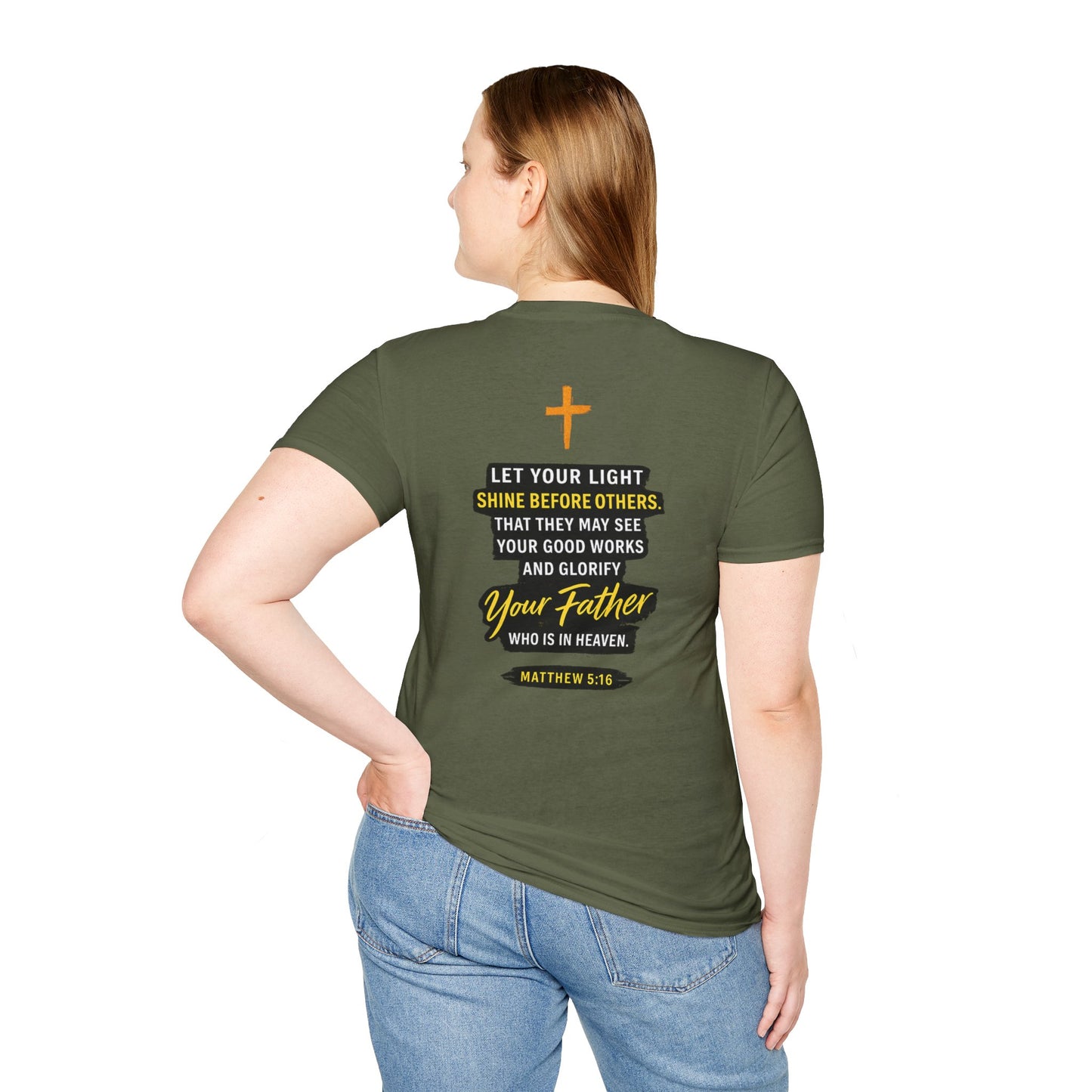 Let Your Light Shine T-Shirt — Inspirational Christian Faith Graphic Tee