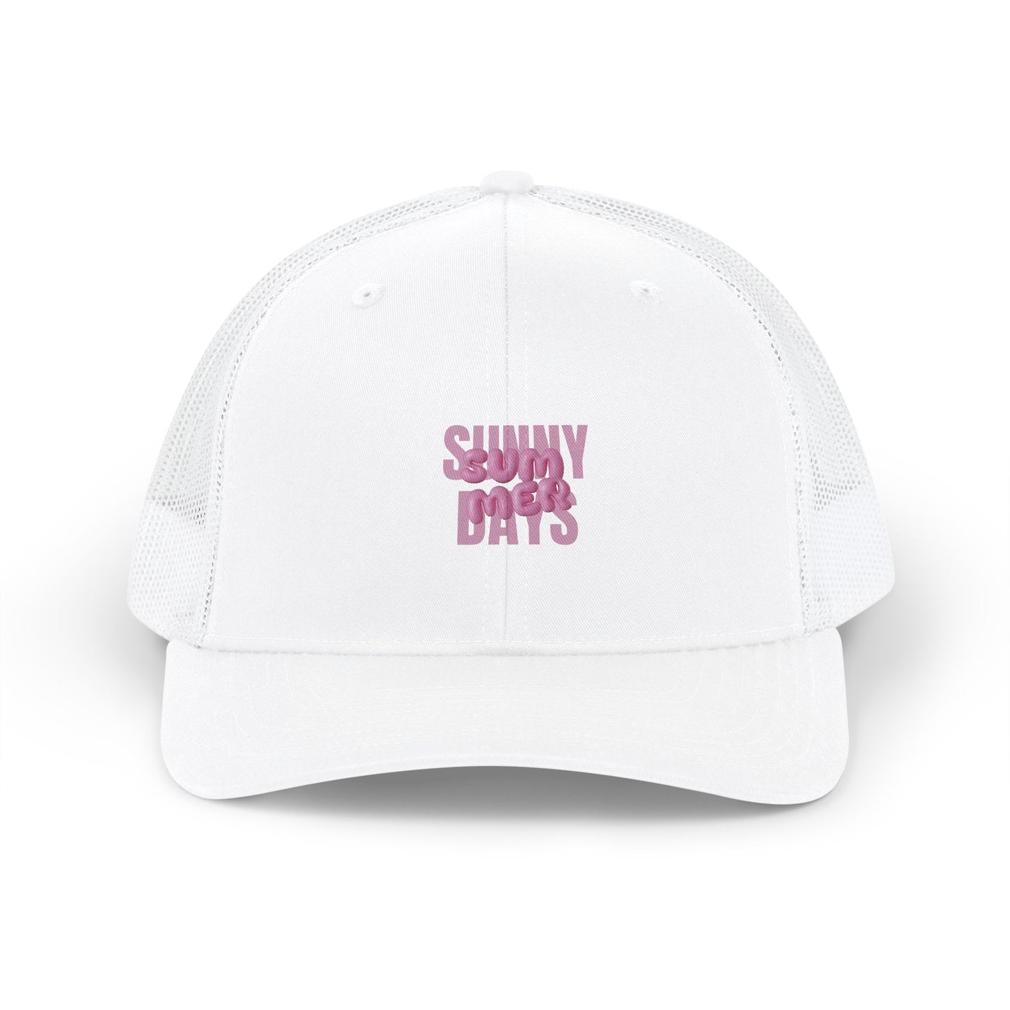Trucker Cap — "Sunny Days" Embroidered Mesh Snapback