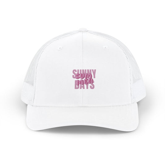Trucker Cap — "Sunny Days" Embroidered Mesh Snapback