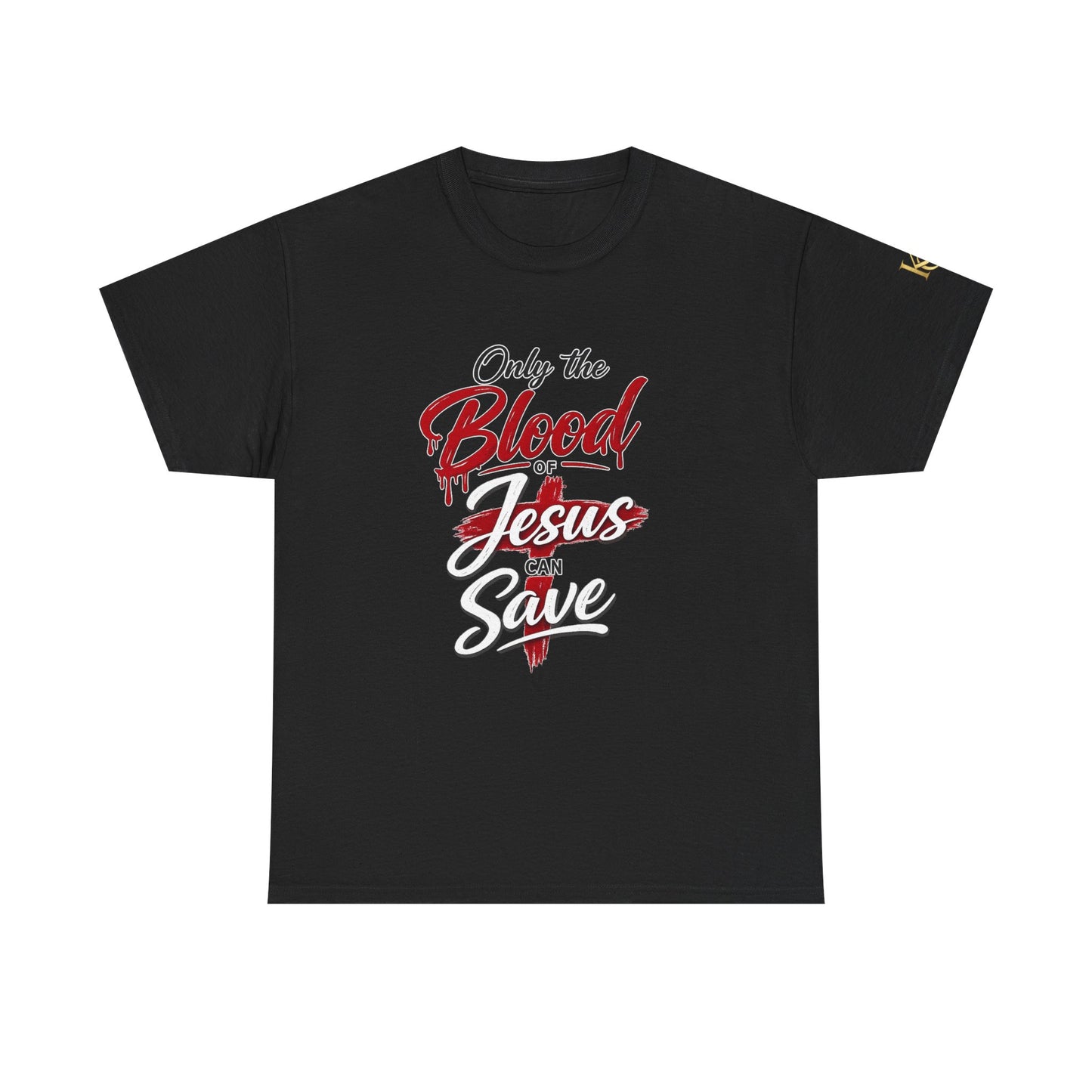 Christian T-Shirt — "Only the Blood of Jesus Can Save" with Hebrews 9:22 Scripture Tee