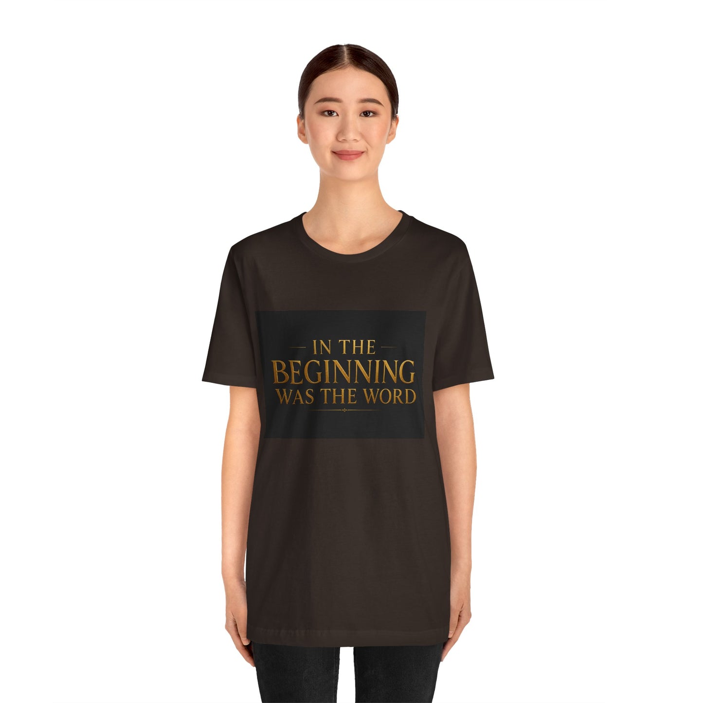 Bible Verse T‑Shirt — “In the Beginning Was the Word” Classic Faith Tee