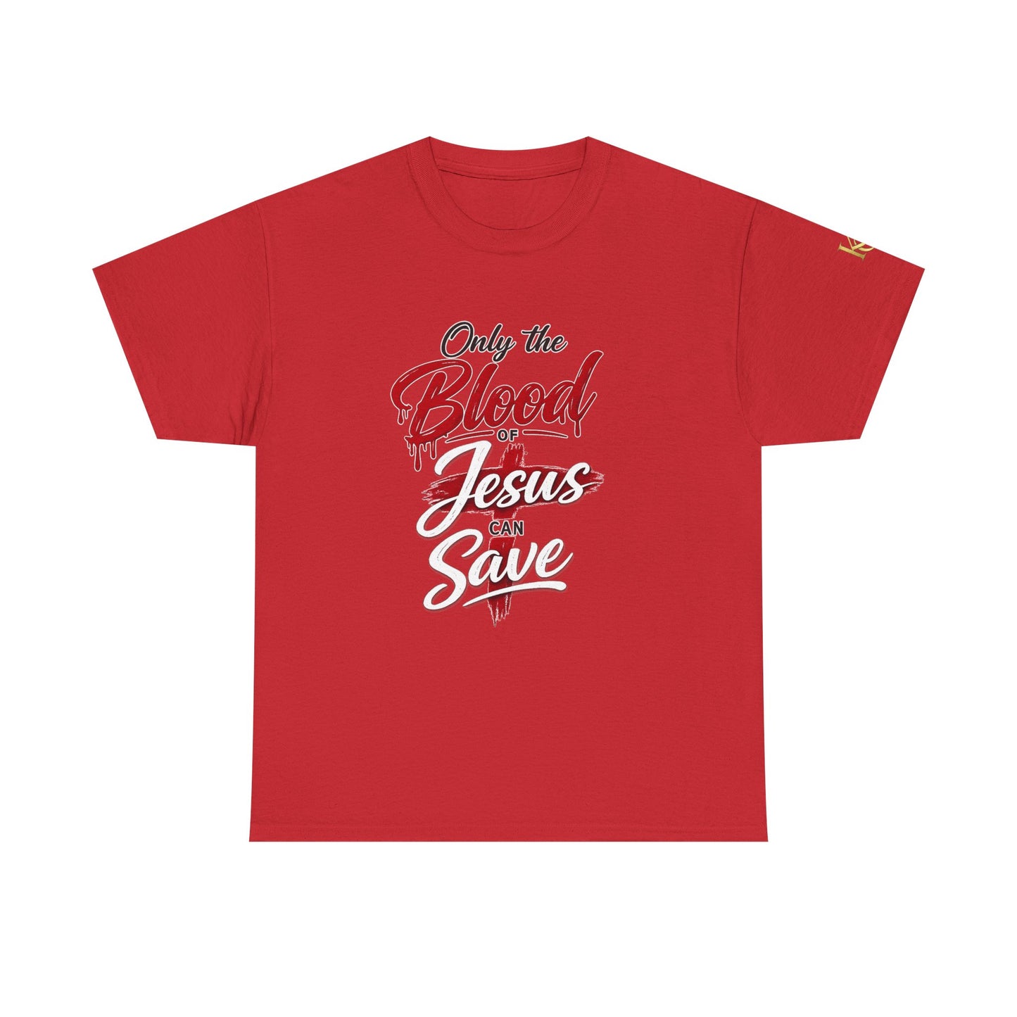 Christian T-Shirt — "Only the Blood of Jesus Can Save" with Hebrews 9:22 Scripture Tee