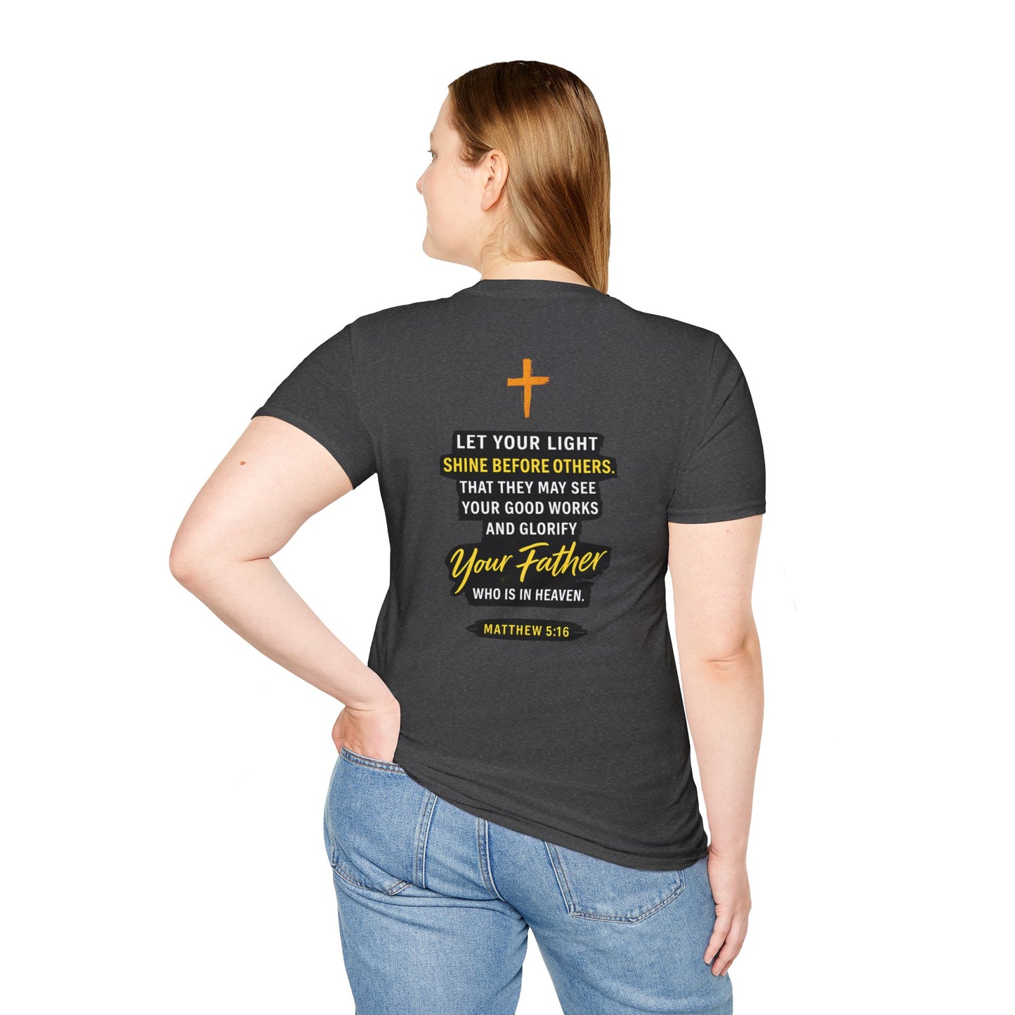 Let Your Light Shine T-Shirt — Inspirational Christian Faith Graphic Tee