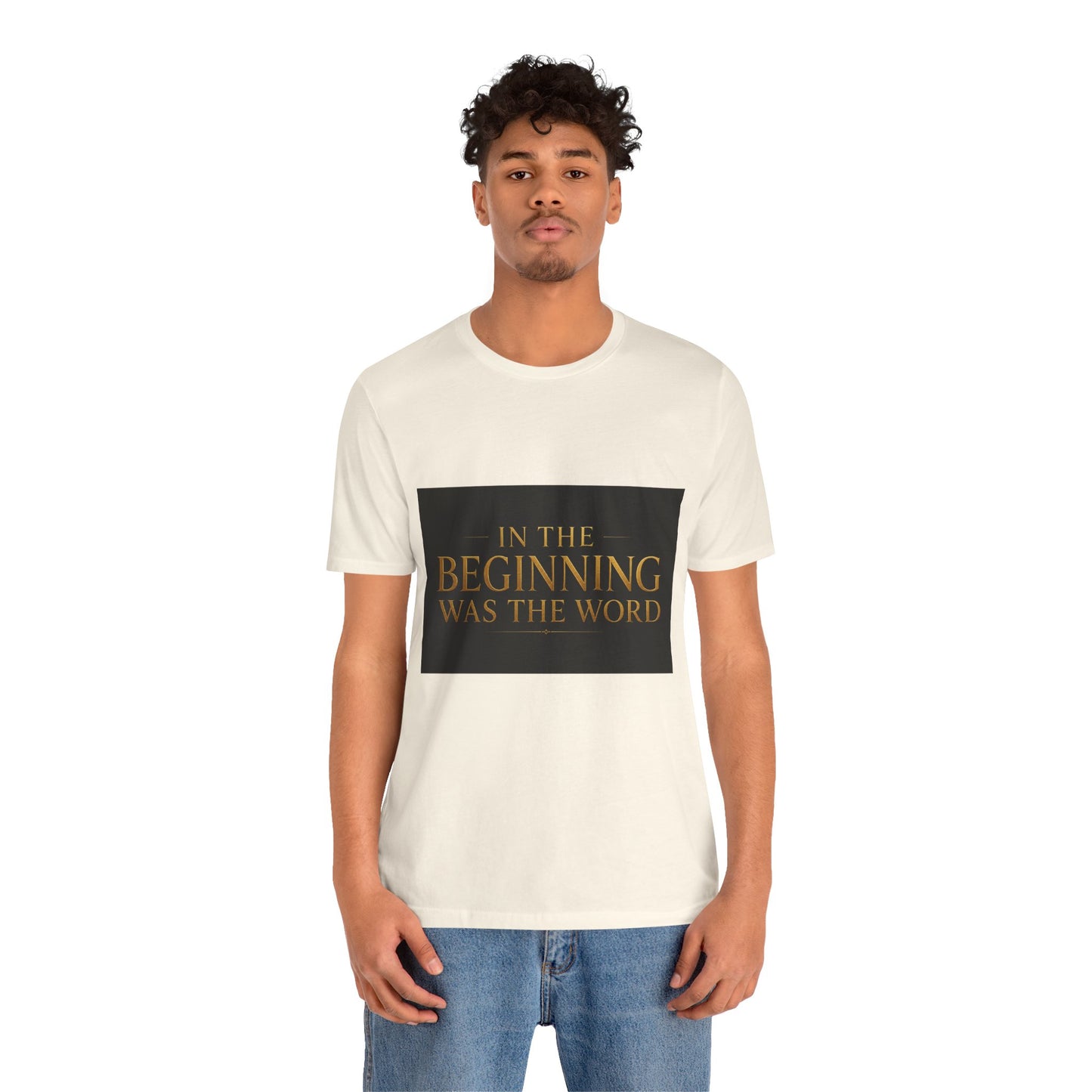 Biblical Verse Tee — "In the Beginning Was the Word" John 1:1 Christian T-Shirt