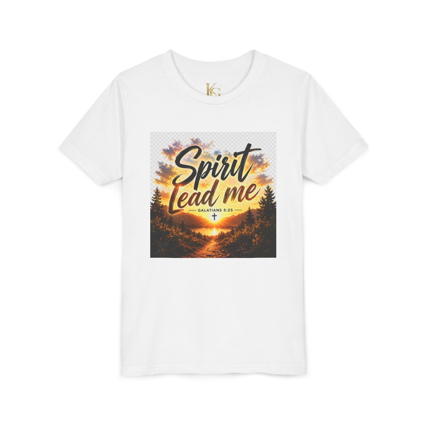 Youth Tee — "Spirit Lead Me" Christian Kids Shirt (Led by His Spirit)