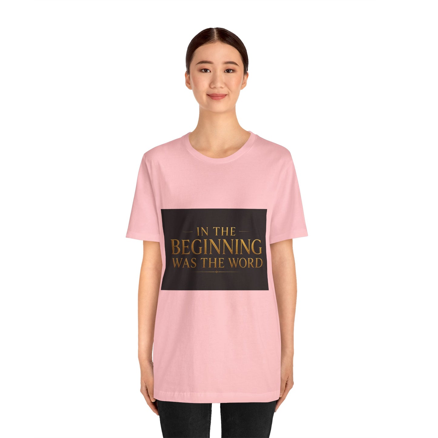 Biblical Verse Tee — "In the Beginning Was the Word" John 1:1 Christian T-Shirt