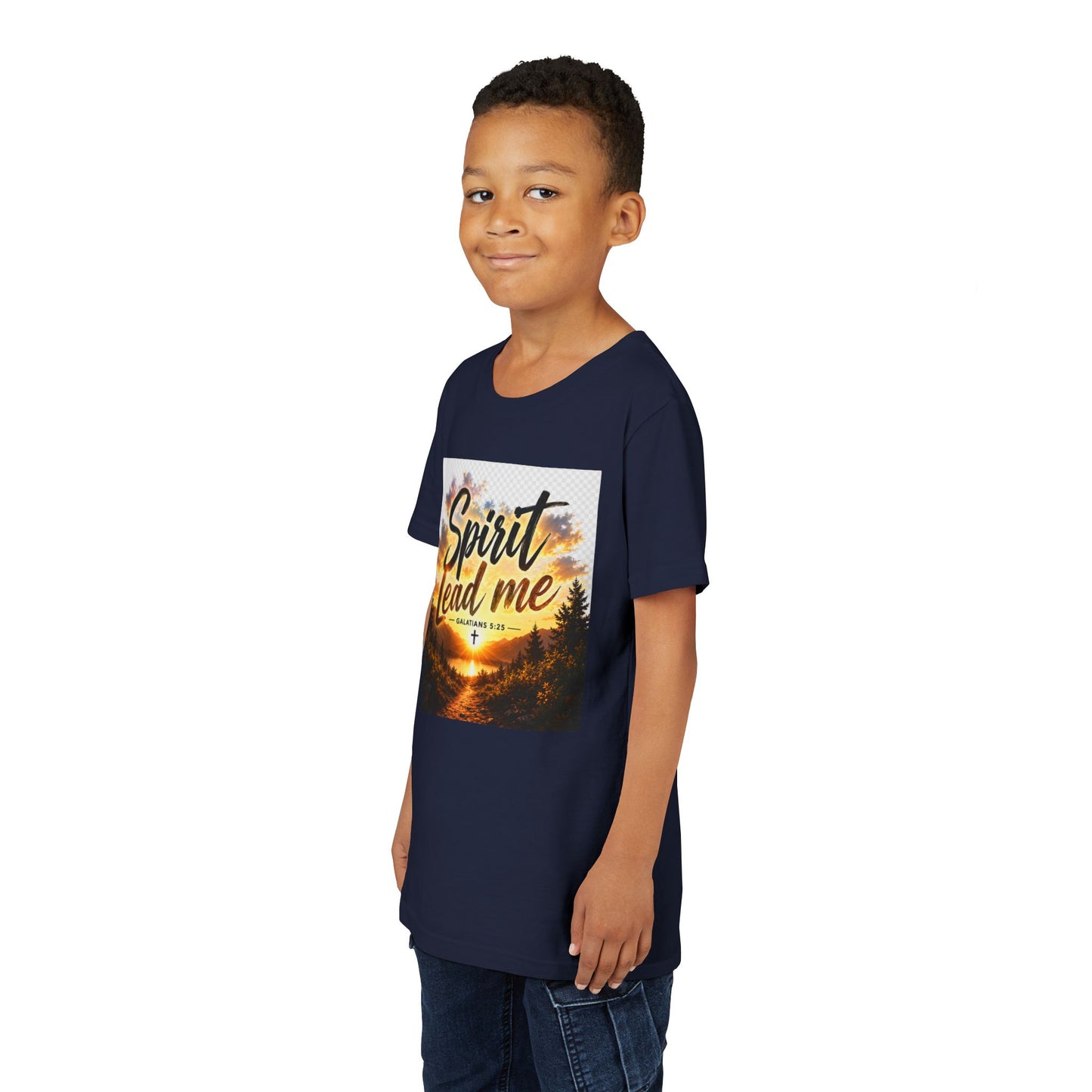 Youth Tee — "Spirit Lead Me" Christian Kids Shirt (Led by His Spirit)